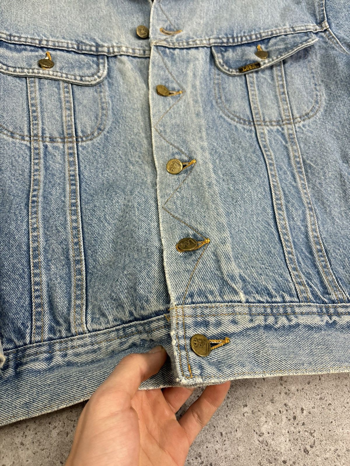 Lee × Vintage 1960s Vintage Lee Storm Riders Blanket Lined Denim Jacket Size US L / EU 52-54 / 3 - 6 Thumbnail