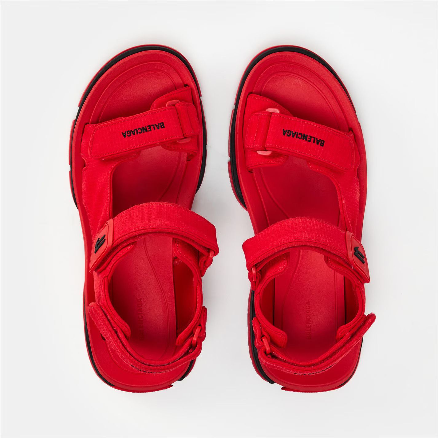 Balenciaga o1g2r1mq0226 Flat Sandals In Red Size US 12 / EU 45 - 4 Thumbnail