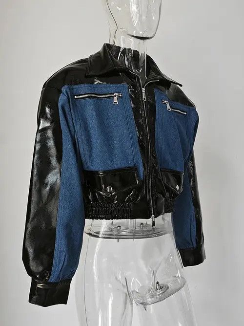 Japanese Brand Jack Design patchwork denim leather jacket y2k Size US L / EU 52-54 / 3 - 3 Thumbnail