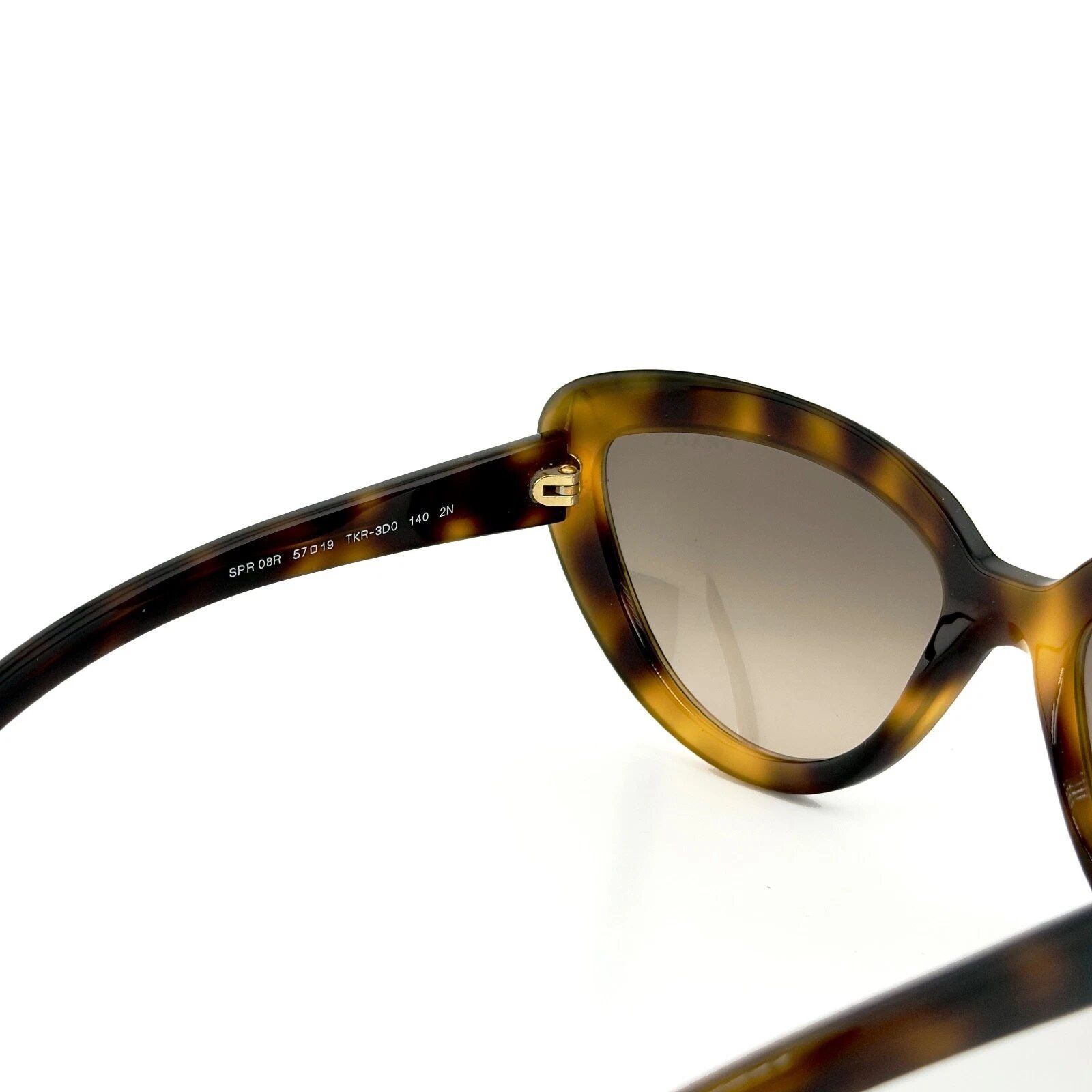 Prada PRADA 08R ORNATE PR08RS Brown Havana Cat Eye Sunglasses 08RS Size ONE SIZE - 6 Thumbnail