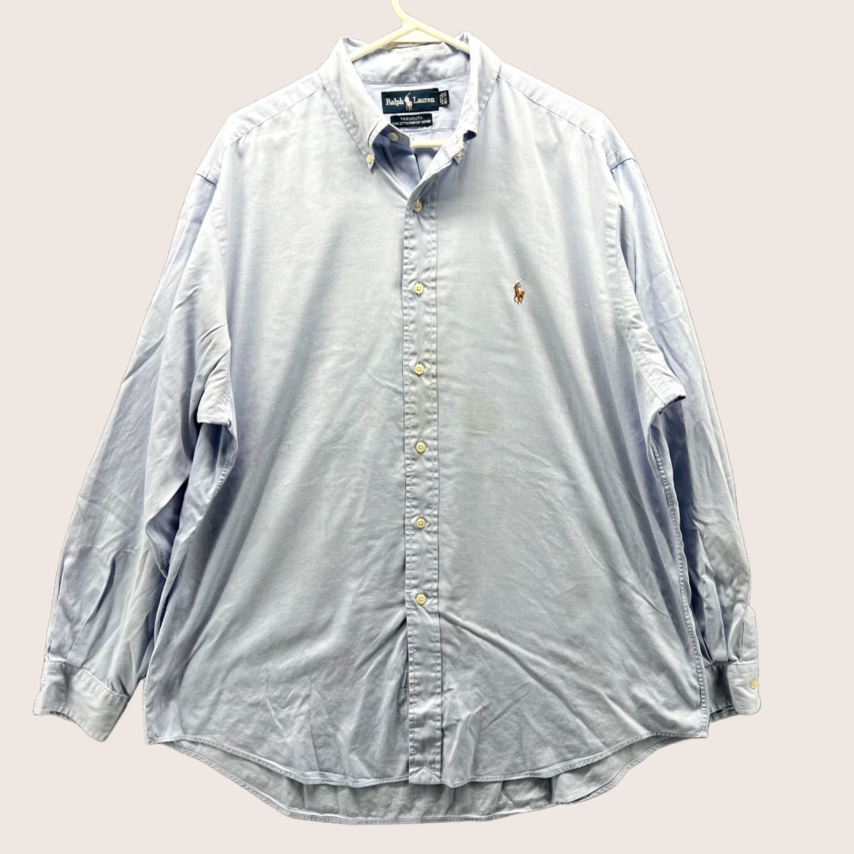 Polo Ralph Lauren Vintage Polo Ralph Lauren Shirt Men 16.5 Blue Button-Down OCBD Preppy Oxford Yarmouth OCBD Shirt Size US XL / EU 56 / 4 - 1 Thumbnail