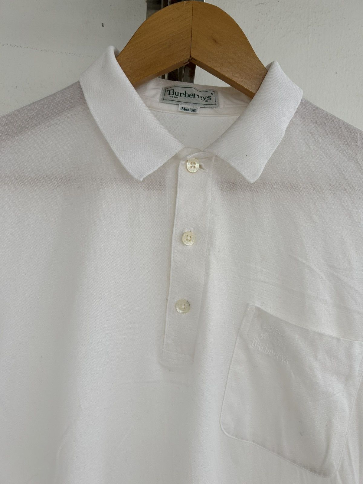 Burberry Burberrys regd Vintage Polo White Size US M / EU 48-50 / 2 - 3 Thumbnail