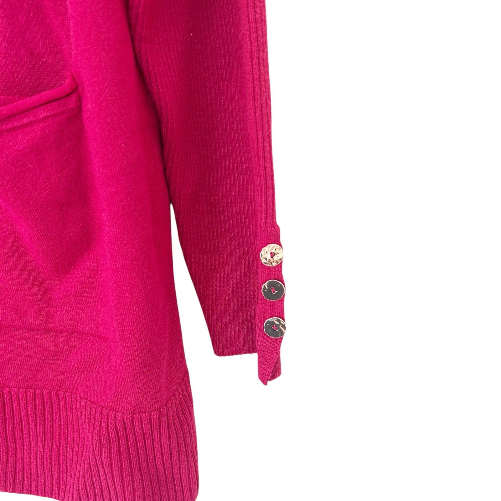 Chicos Chicos Red Front Pocket Sweater Sz M Size M / US 6-8 / IT 42-44 - 2 Thumbnail
