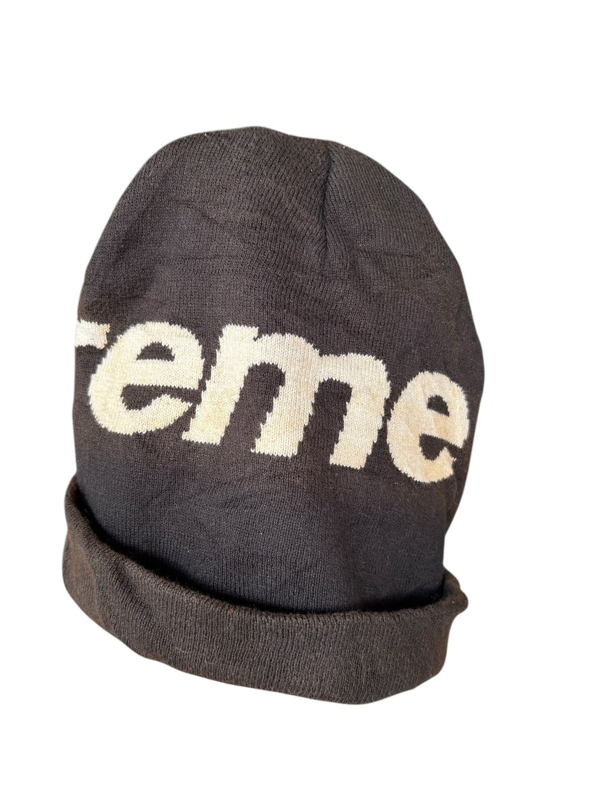 Supreme Supreme Big Logo Sunfaded Dirty Beanie Hats Size ONE SIZE - 10 Thumbnail