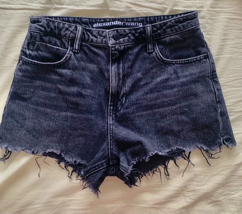 Alexander Wang Alexander Wang High-Waist Denim Shorts- Size 28" / US 6 / IT 42 - 1 Thumbnail