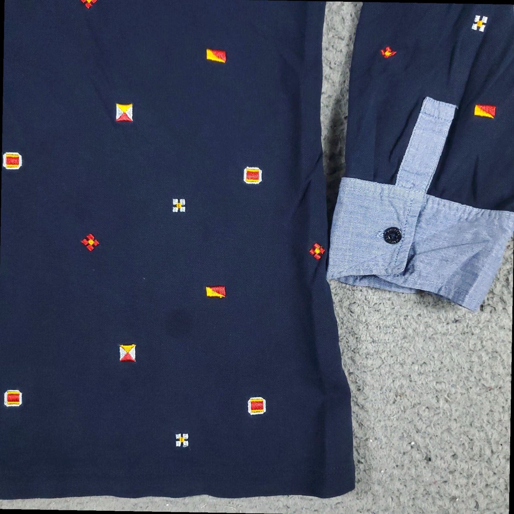 Nautica Nautica Womens Polo Shirt Blue Medium Long Sleeve Collared Button Front Cotton Size M / US 6-8 / IT 42-44 - 4 Thumbnail