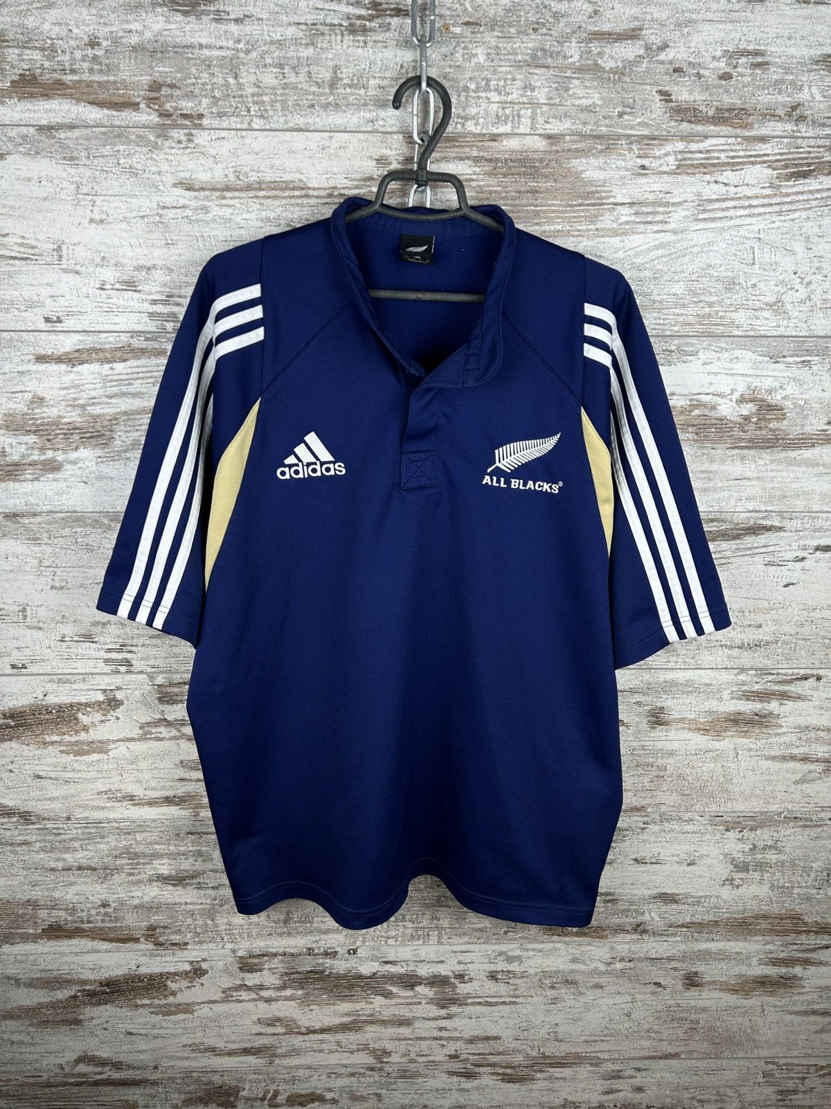 Vintage CANTERBURY of New Zealand Rugby T-shirt Canterbury Tee Maillot de rugby néo-zélandais tout noir jaune taille grande - France