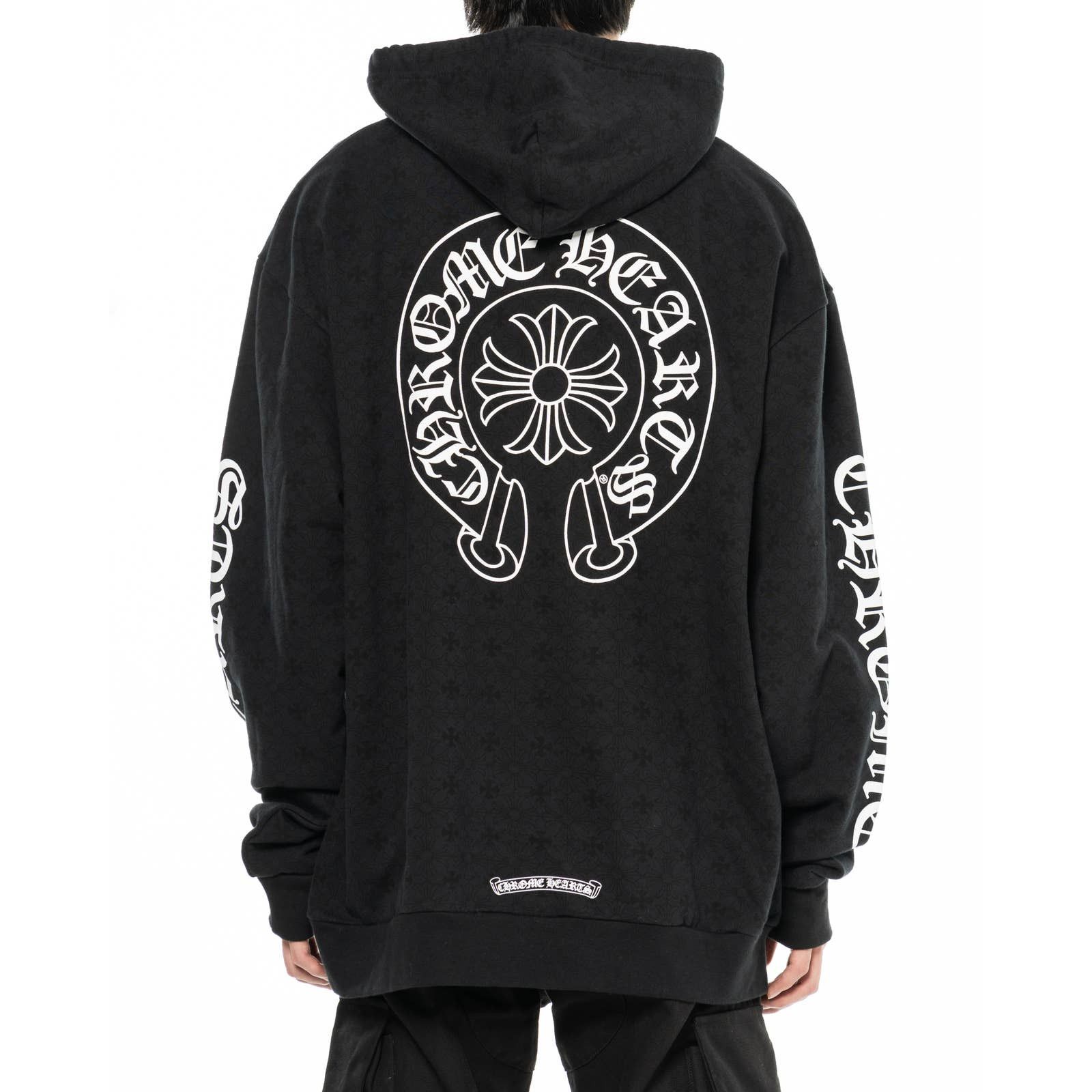 image of Chrome Hearts Monogram Horseshoe Sweatshirt in Black, Men's (Size XL)