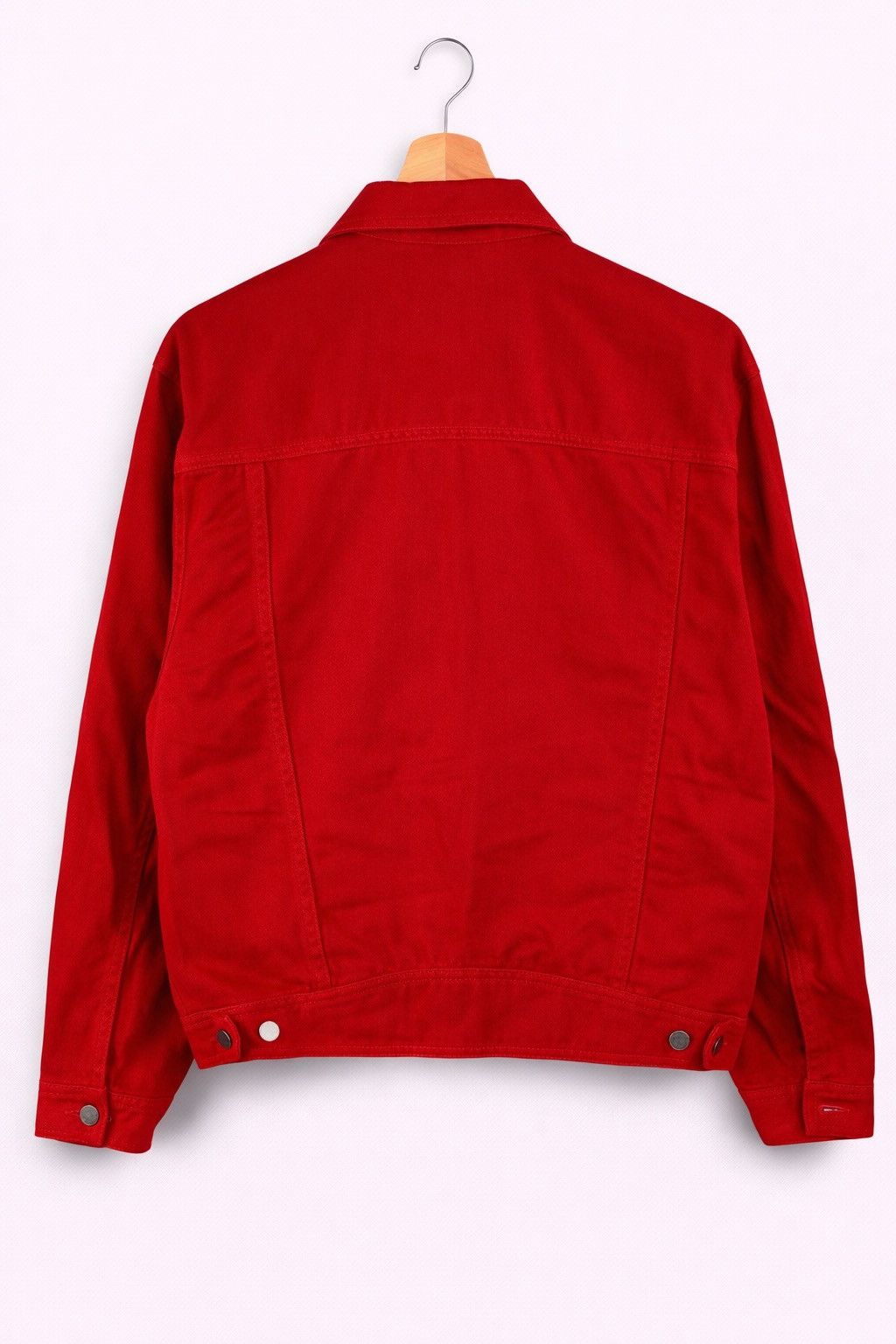 Japanese Brand Vintage Glee Man Red Denim Trucker Japanese Casual Workwear Size US M / EU 48-50 / 2 - 2 Thumbnail