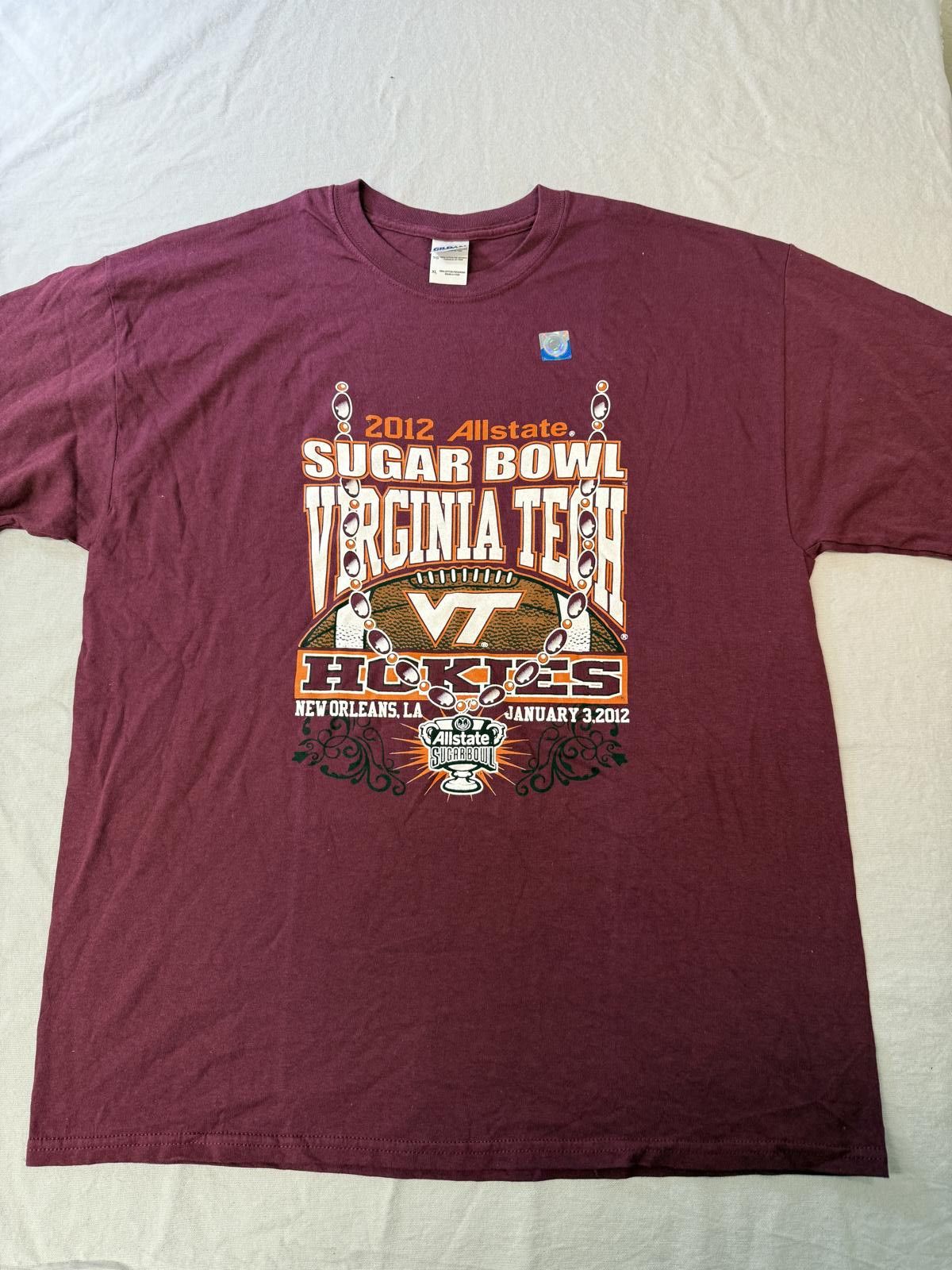 Gildan Virginia Tech Hokies T-shirt 2012 Sugar Bowl Tee - XL Size US XL / EU 56 / 4 - 1 Thumbnail