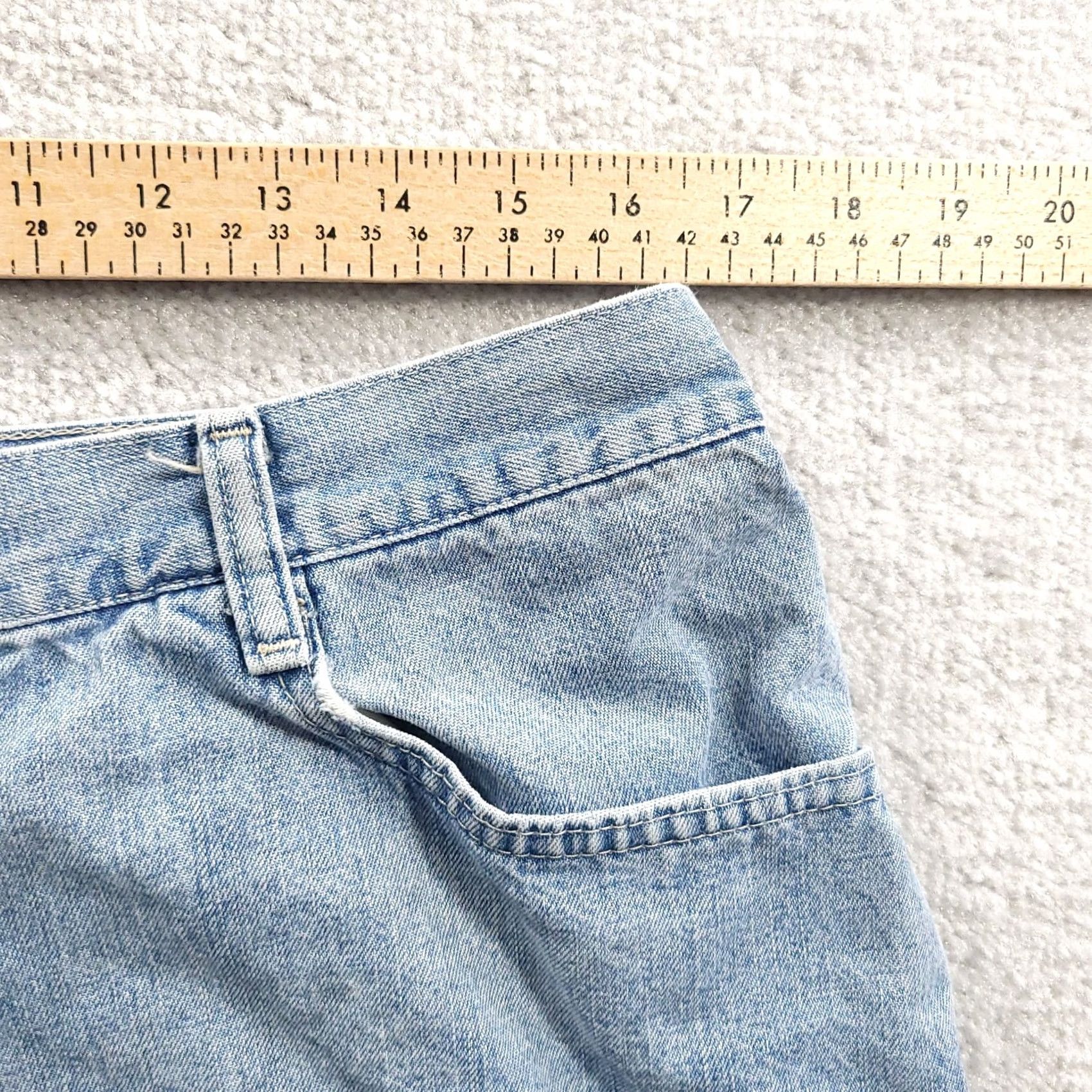 Vintage Riders Women's Blue Denim Jean Shorts High Rise 18M SEE PHOTOS Size 40" / US 18 - 5 Thumbnail
