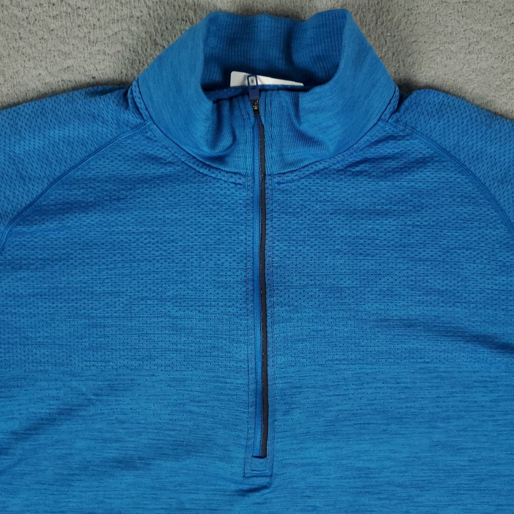 Lululemon Lululemon T Shirt Mens XL Blue 1/2 Zip Up Tech Active Training Long Sleeve Shirt Size US XL / EU 56 / 4 - 2 Thumbnail
