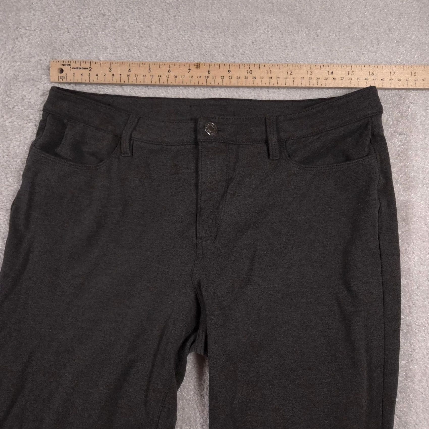 Talbots Talbots Pants Womens Large Charcoal Gray Ponte Skinny 5-Pocket Zip Fly Knit Jeans-Style Size 36" / US 14 / IT 50 - 7 Thumbnail