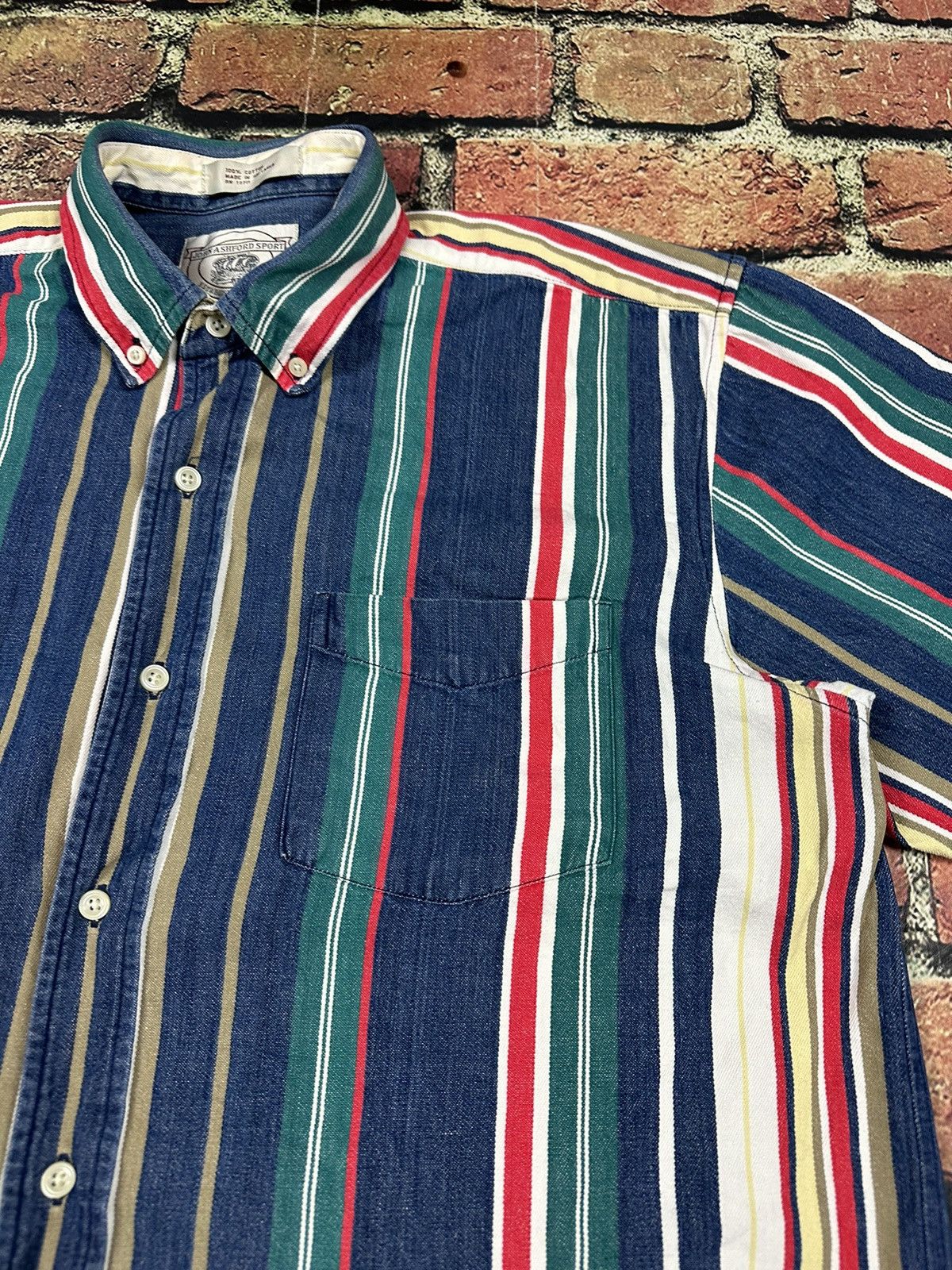 John Ashford × Vintage Vintage John Ashford Sport Shirt Long Sleeve Button Down 90s Size US L / EU 52-54 / 3 - 5 Thumbnail
