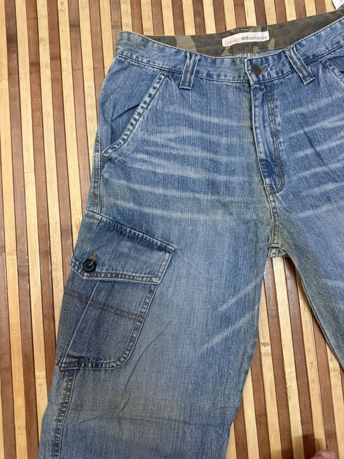 Hanes Baggy Hanes Denim Cargo Pants Multipocket / Streetwear Size US 30 / EU 46 - 7 Thumbnail