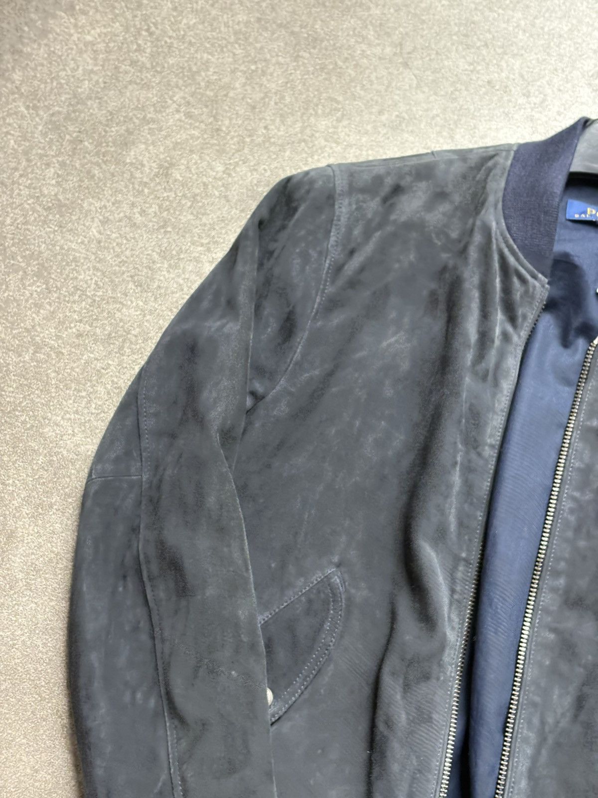Polo Ralph Lauren Navy Suede Bomber Jacket Ralph Lauren Men’s Size S – New Size US S / EU 44-46 / 1 - 2 Thumbnail