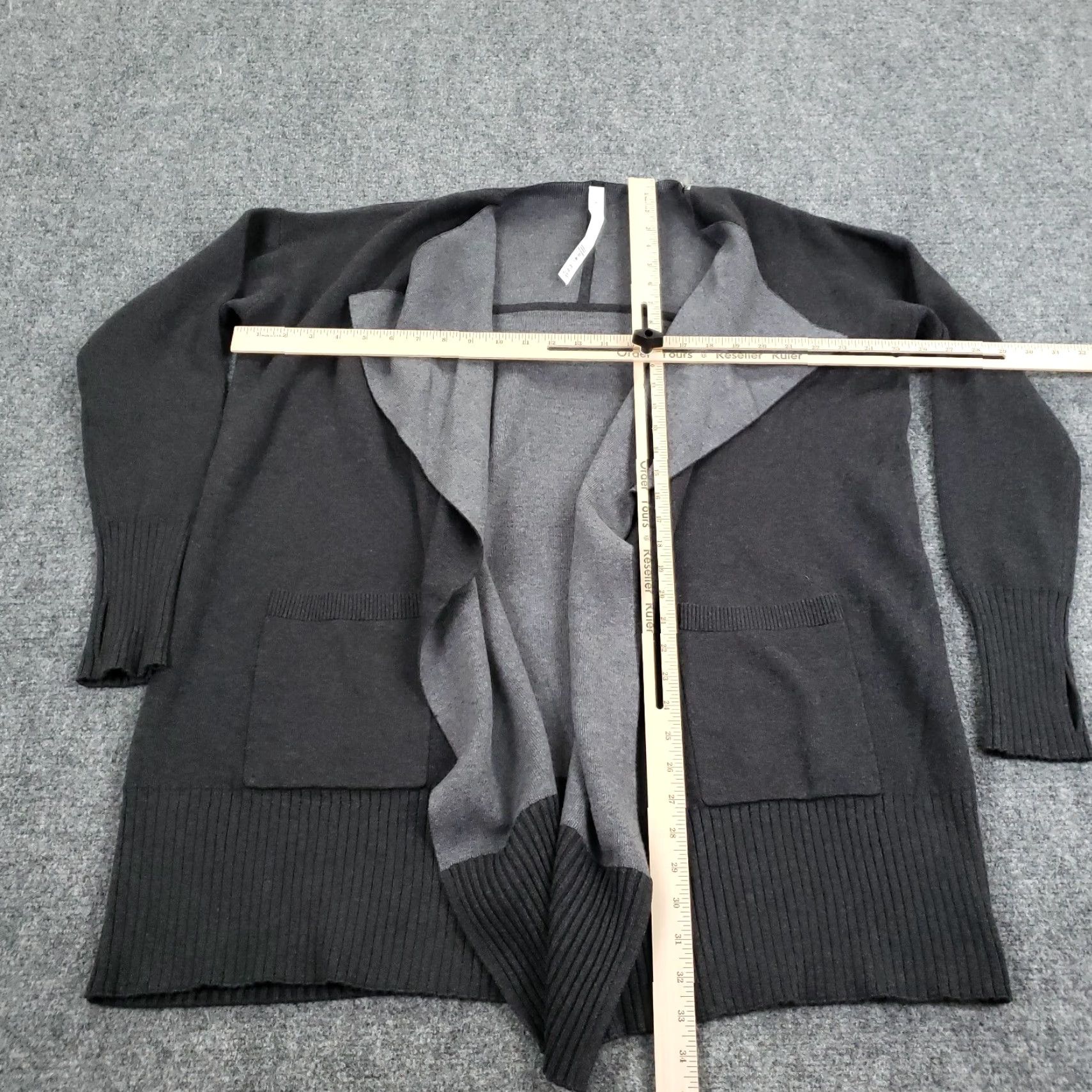 Lululemon Lululemon Womens Large Black Gray Sweater Cardigan Soft Open Front Size L / US 10 / IT 46 - 2 Thumbnail