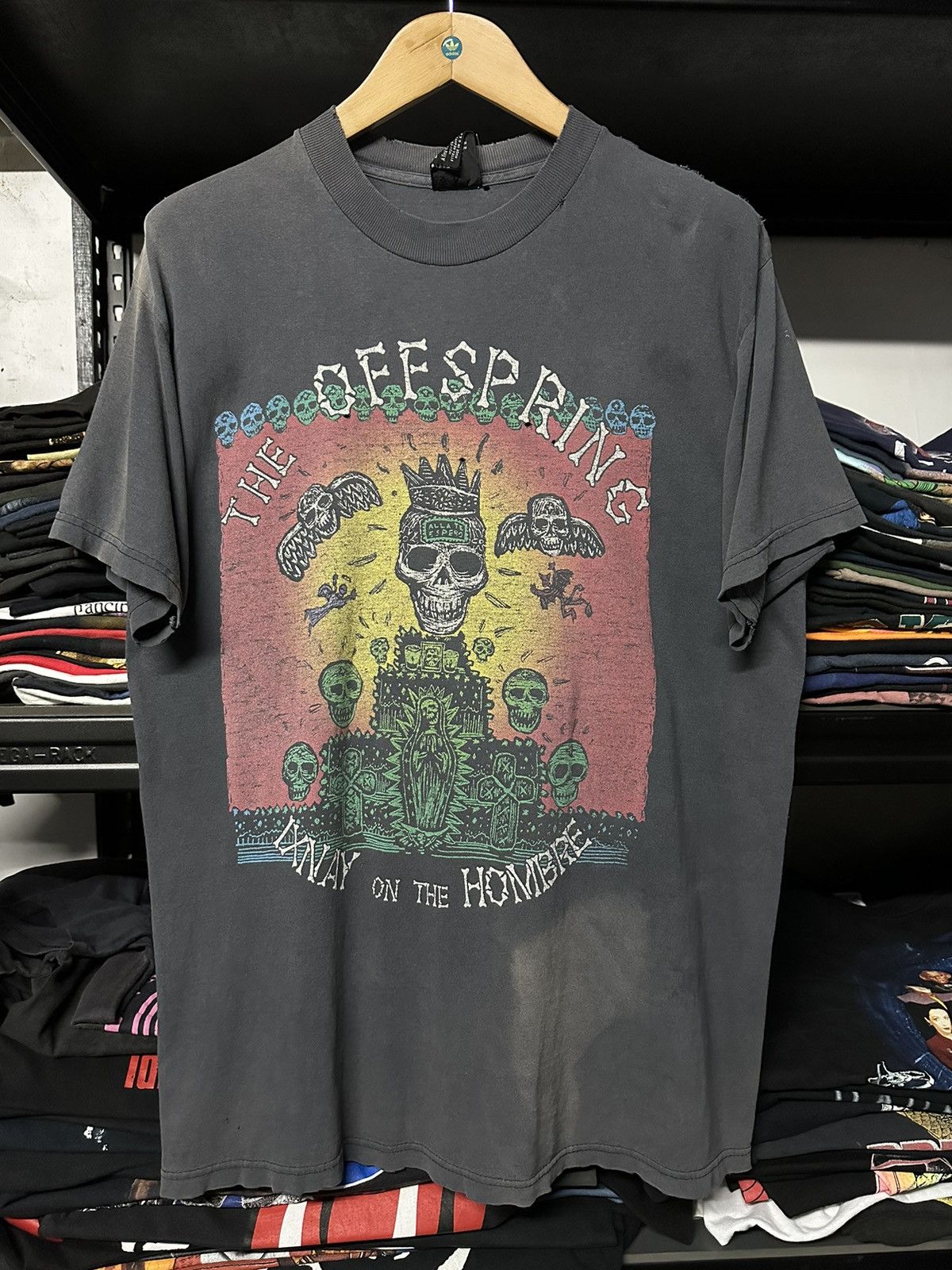 Band Tees Thrashed Vintage 90s The Offspring On The Hombray Faded Tee Size US L / EU 52-54 / 3 - 1 Thumbnail