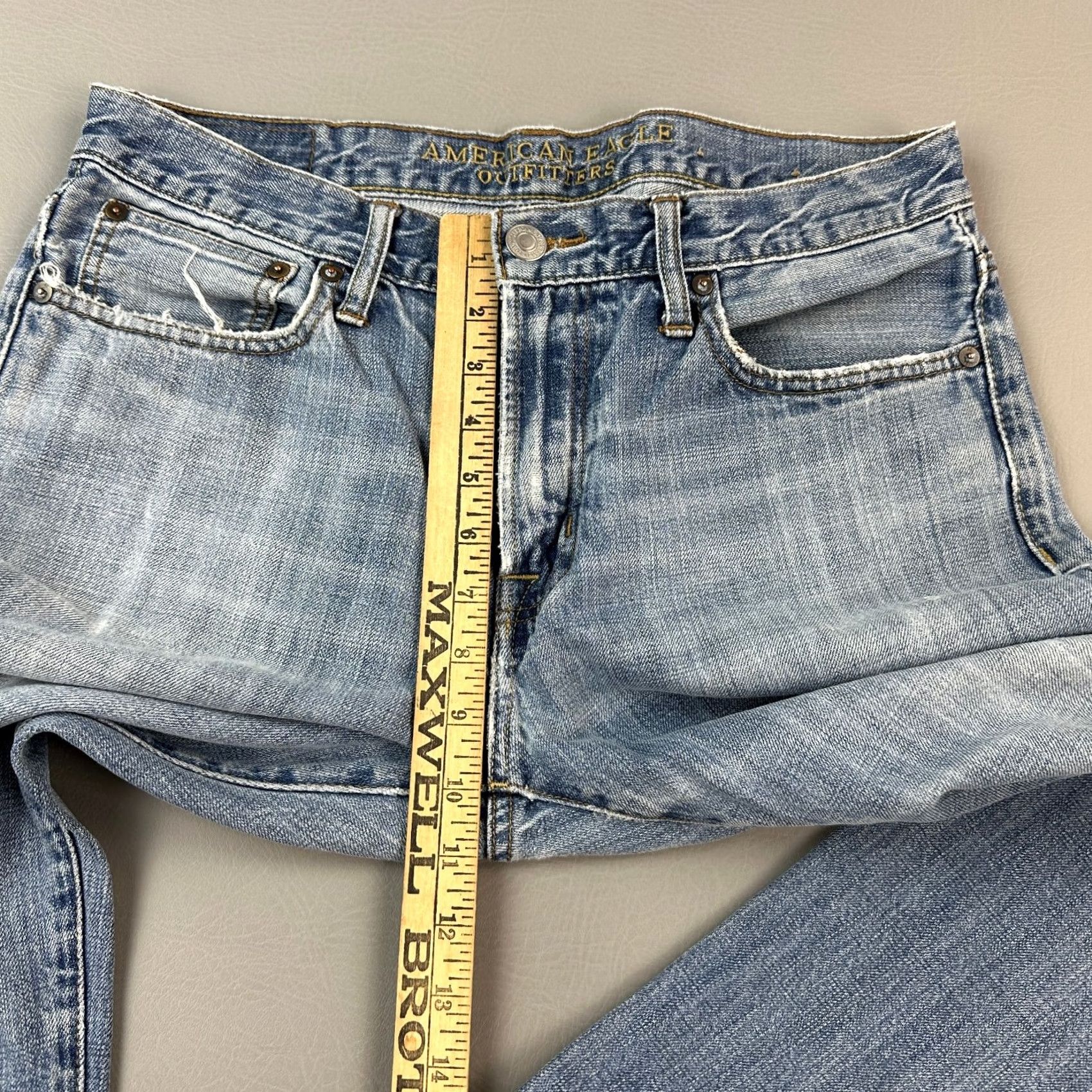 American Eagle Outfitters American Eagle Outfitters Jeans Mens 32x32 32x31 Blue Slim Straight 5-Pocket Denim Cotton Button Zip Jeans Mens Size US 32 / EU 48 - 5 Thumbnail