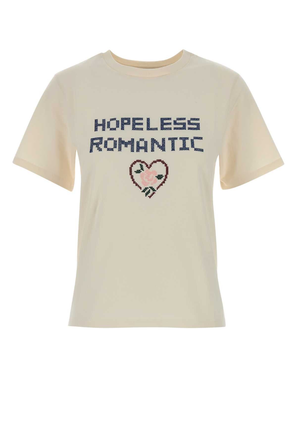 Weekend Max Mara Cream Cotton West T-Shirt Size L / US 10 / IT 46 - 1 Thumbnail
