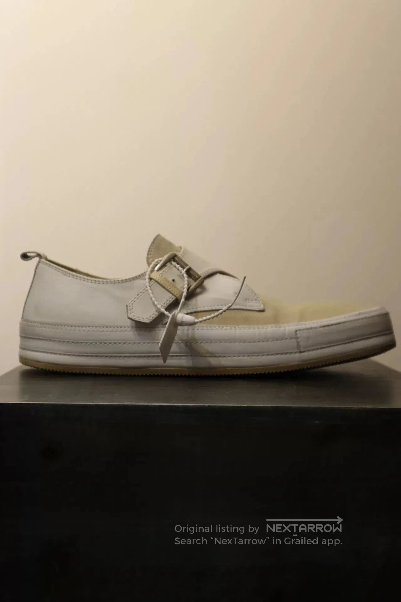 Ann Demeulemeester Leather Plate Shoes.