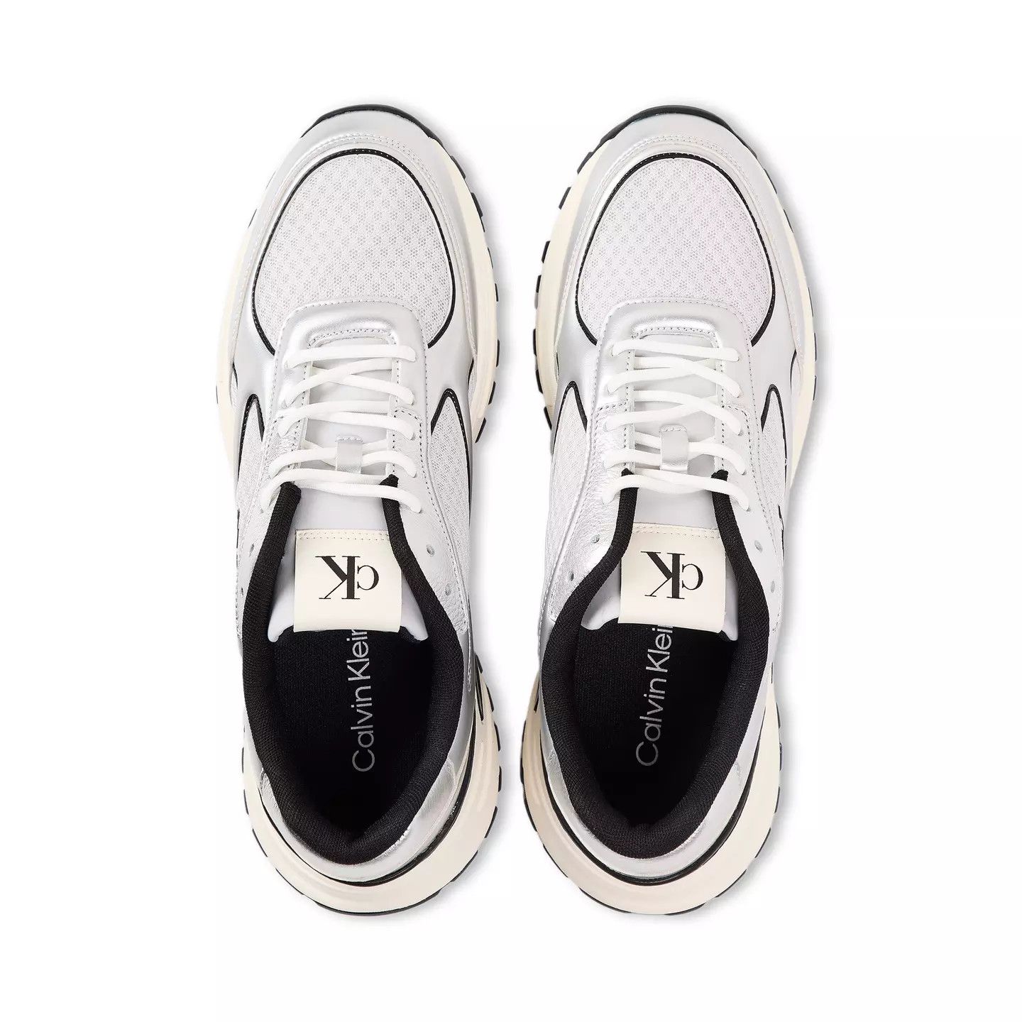 Calvin Klein o1g2r1mq0426 Hike Runners Sneakers in White/Silver Size US 13 / EU 46 - 6 Thumbnail