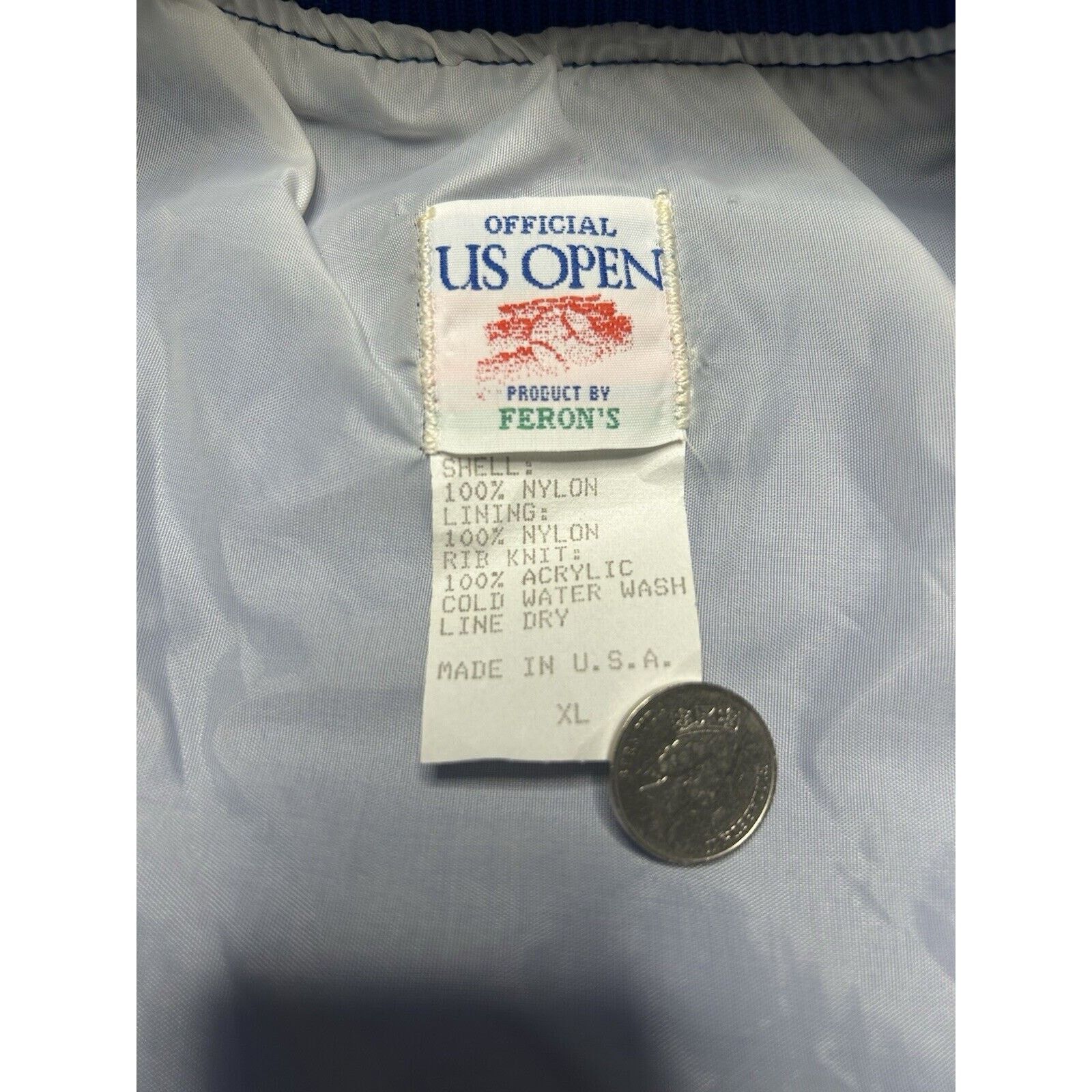 Vintage VTG 90s Official US Open Tennis Full Zip Windbreaker Rare Size US XL / EU 56 / 4 - 3 Thumbnail