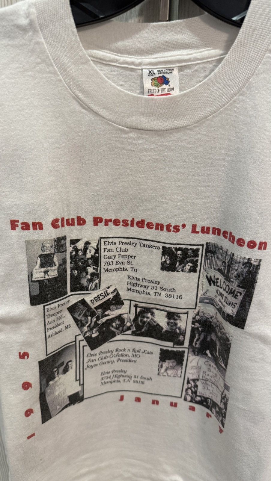 Band Tees 1995 Elvis Presley “Fan Club Presidents' Luncheon” Tee Size US XL / EU 56 / 4 - 2 Thumbnail