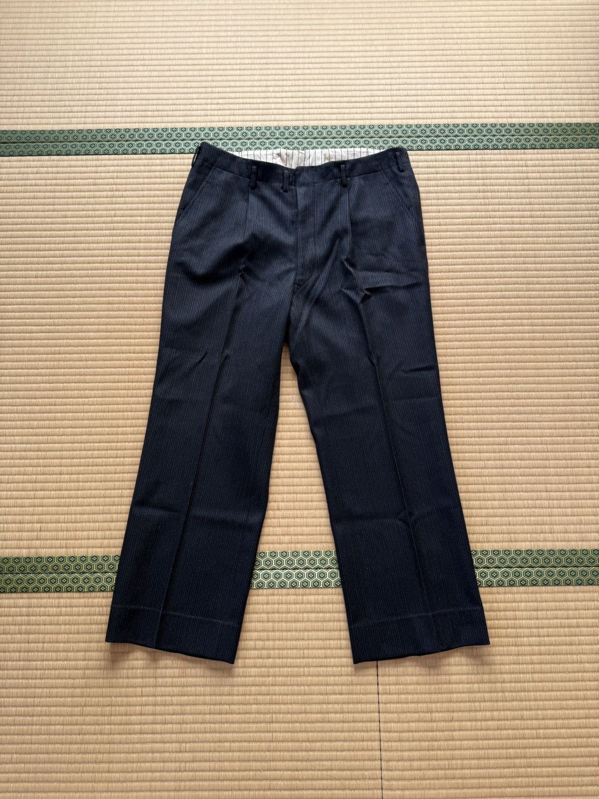 Other Vintage REFINE SUPER ALL WOOLBlueGrey Pinstripe 3-Piece Suit Size 42R - 14 Thumbnail