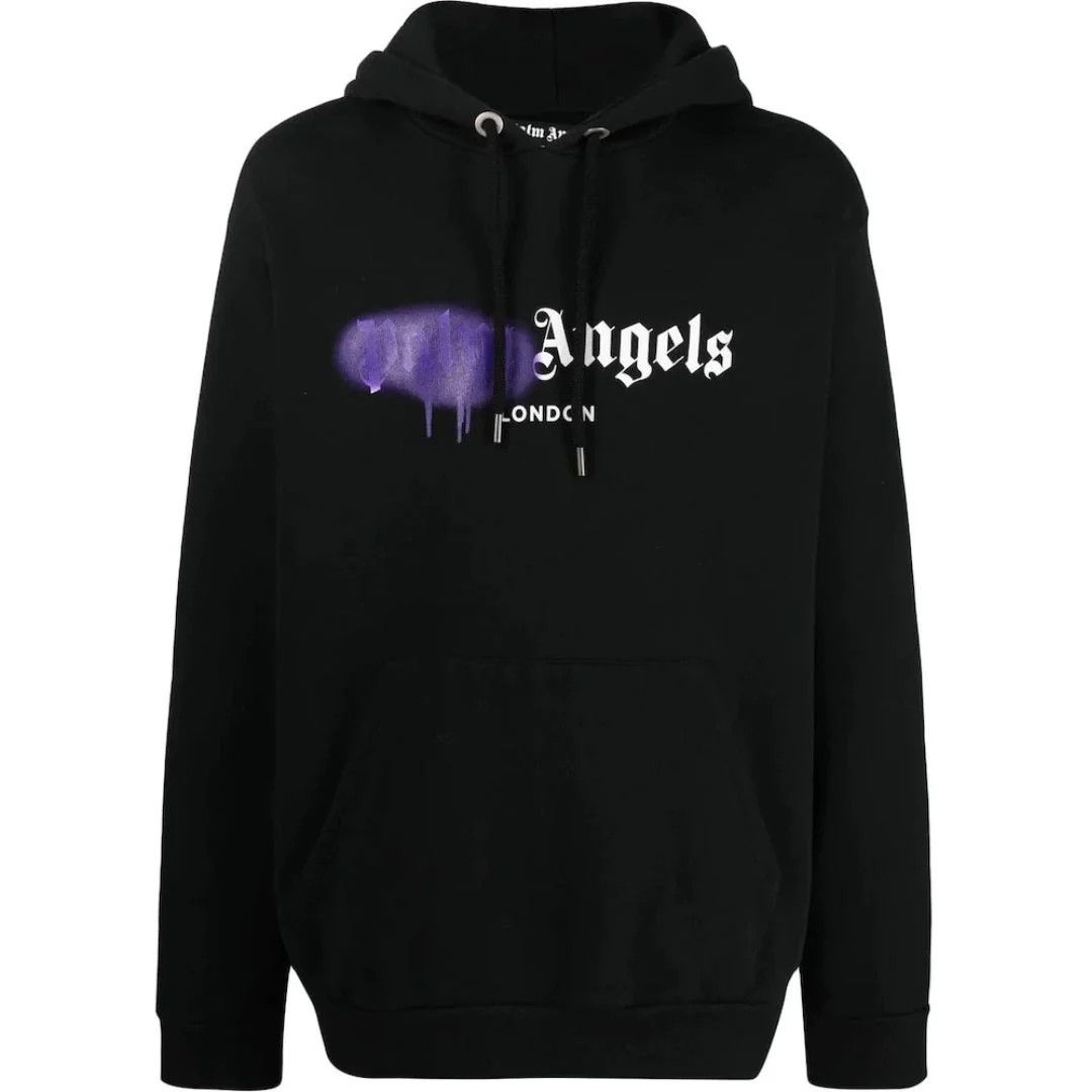 Palm Angels o1w1db10824 London Sprayed Hoodie in Black Size US M / EU 48-50 / 2 - 1 Thumbnail