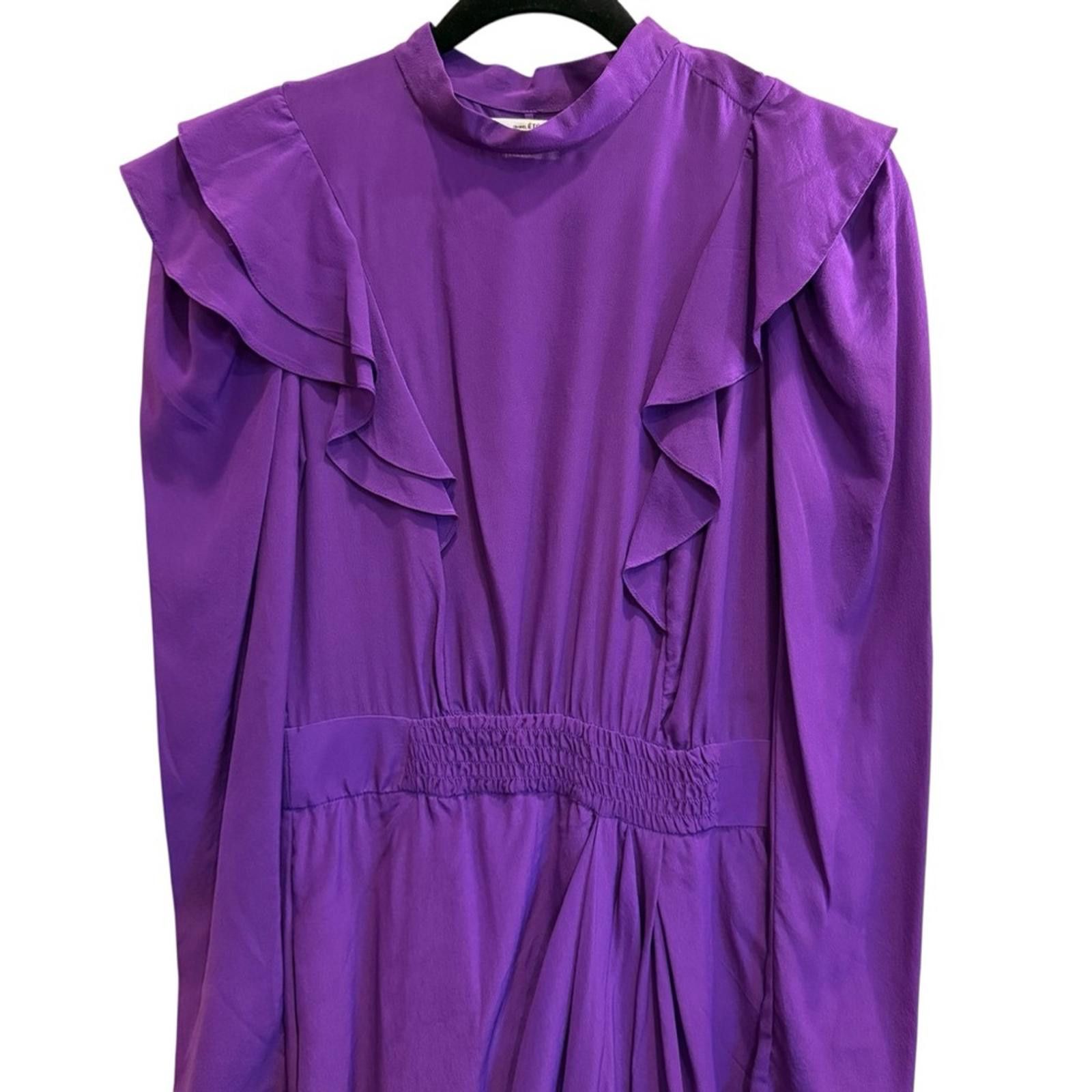Isabel Marant Etoile Isabel Marant Yoana Purple Silk Mini Sz 36/4 Size S / US 4 / IT 40 - 2 Thumbnail