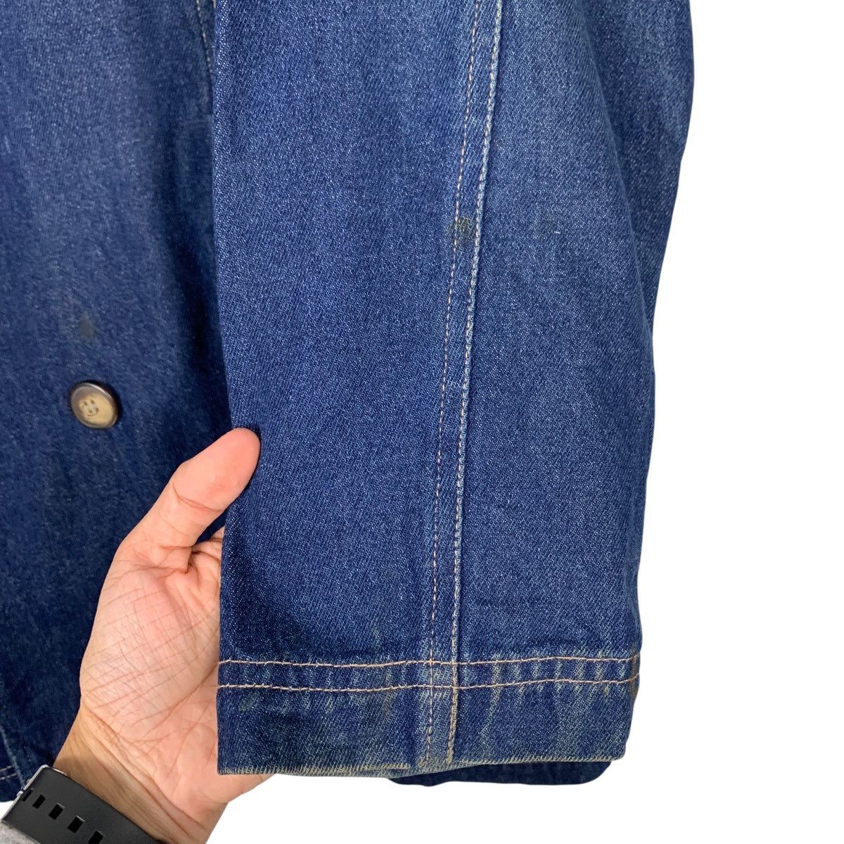 Denim & Co. DENIM & CO Jeans Wear Double Breasted Denim Jacket #2178-C96 Size US L / EU 52-54 / 3 - 13 Thumbnail