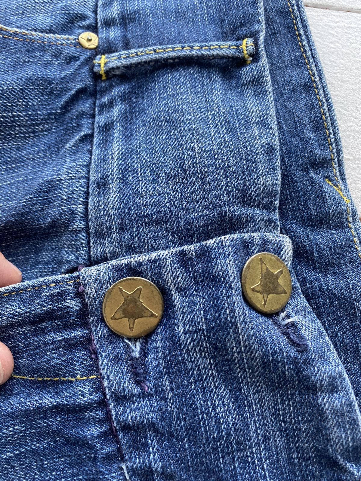Japanese Brand × Levi's × Vintage VNTG Levis Blue Fingered Genius Star Selvedge Jeans 32 Size 32" / US 10 / IT 46 - 15 Thumbnail