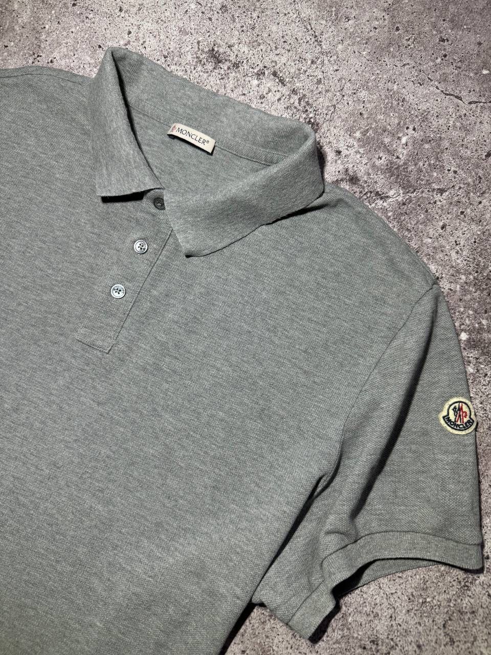 Moncler Moncler Basic Polo T-shirt Gray Collared Size US L / EU 52-54 / 3 - 3 Thumbnail