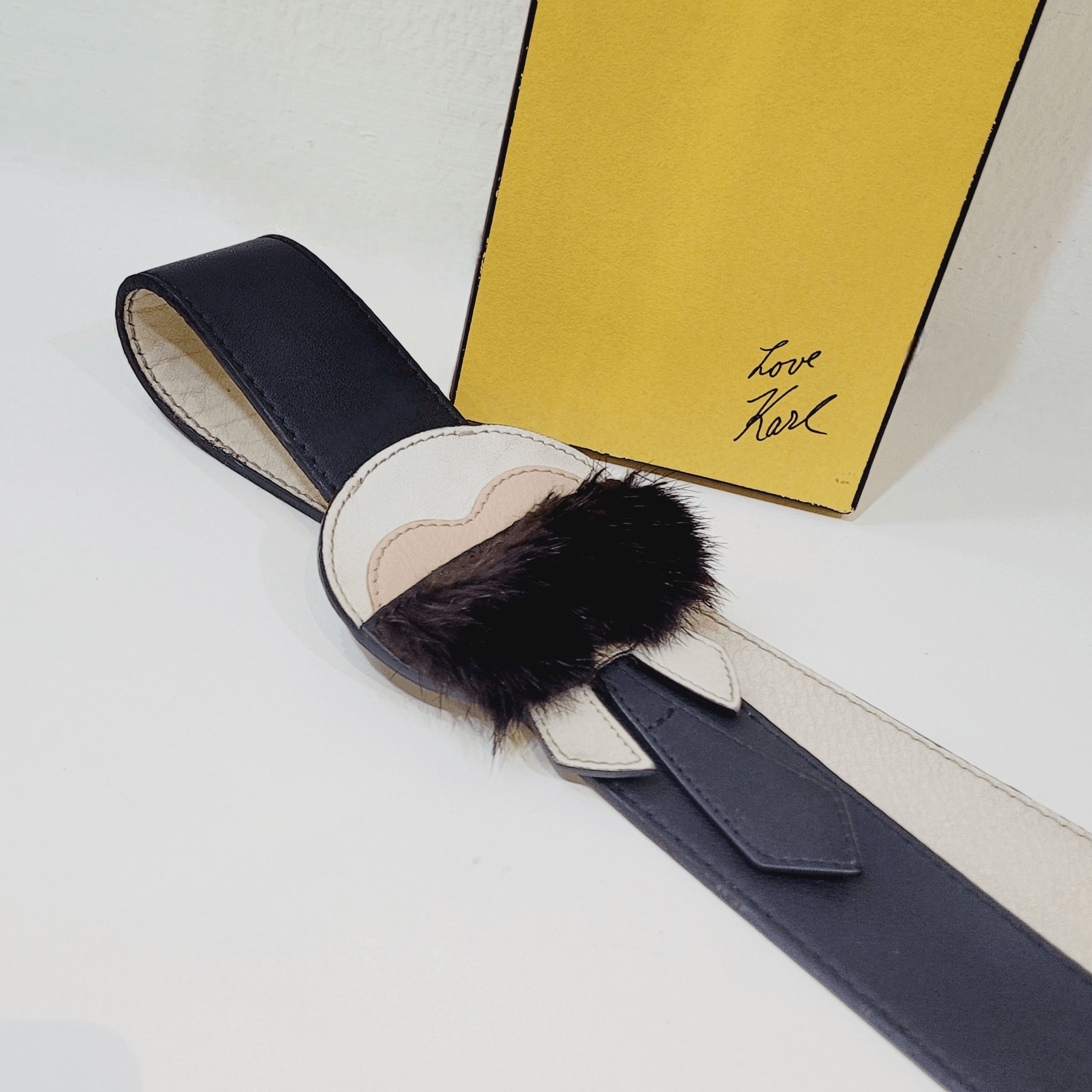 Fendi Fendi Karlito Leather Mink Fur Shoulder Strap Size ONE SIZE - 8 Thumbnail