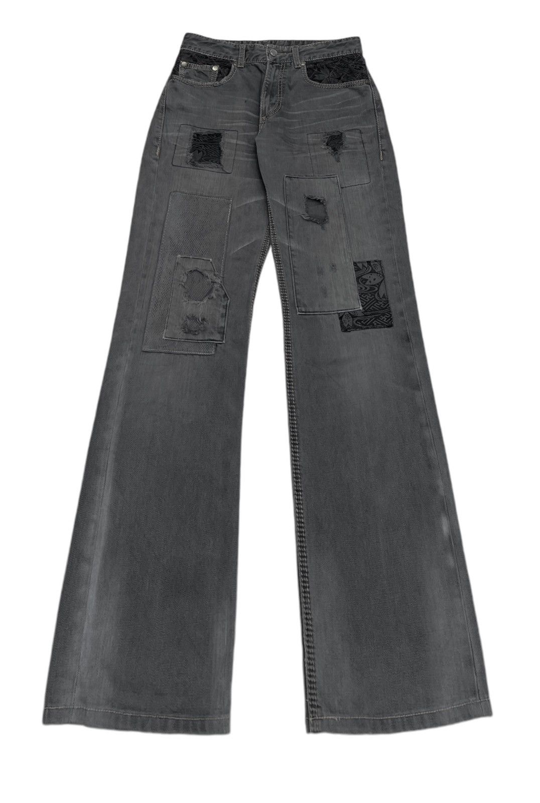 14th Addiction Rare Vintage Nishiki Oriental Patchwork Sukajan Jeans 2000s Size US 30 / EU 46 - 1 Thumbnail