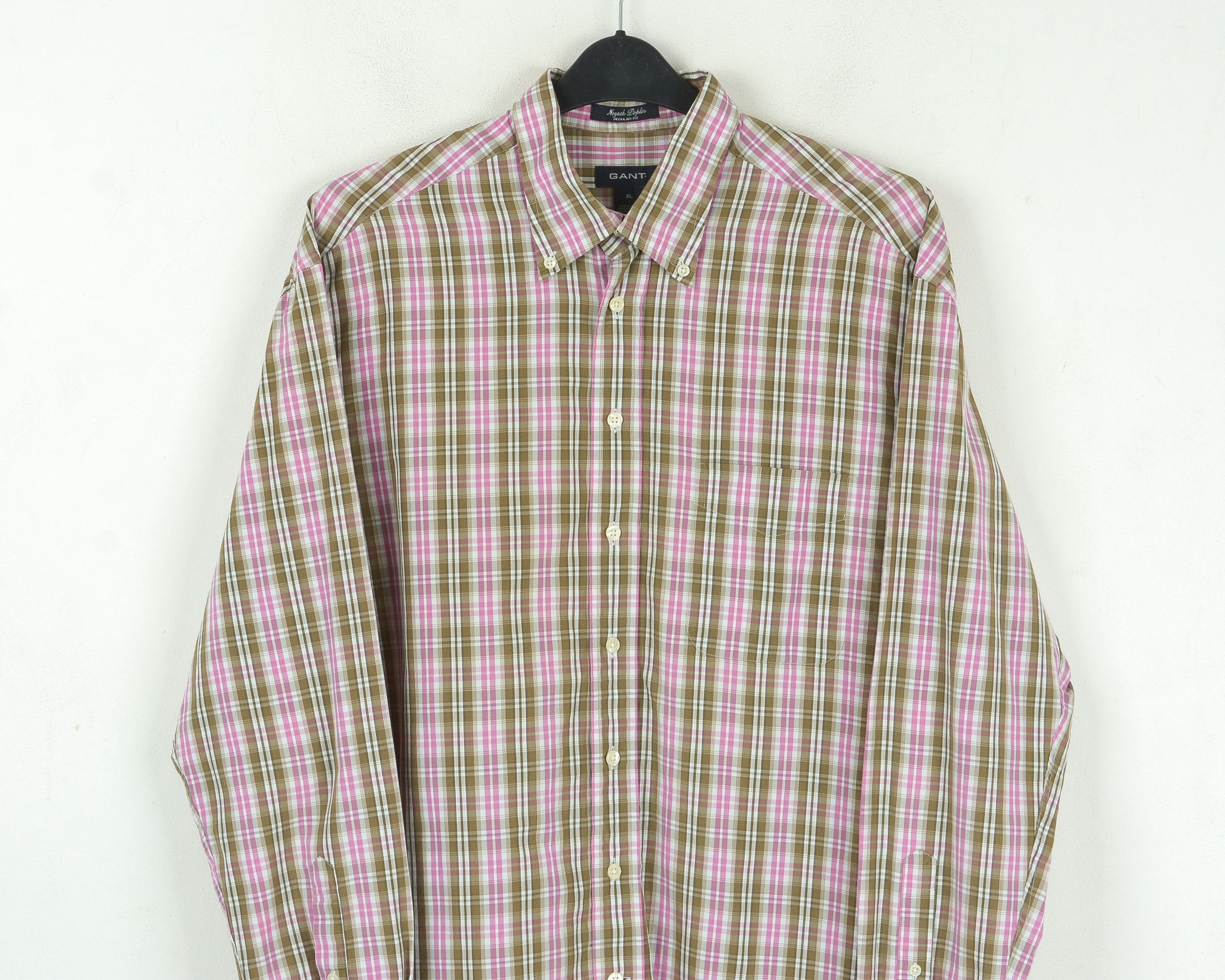 Gant Noyack Poplin XL Shirt Button Long Sleeve Check Plaid Tartan Size US XL / EU 56 / 4 - 2 Thumbnail