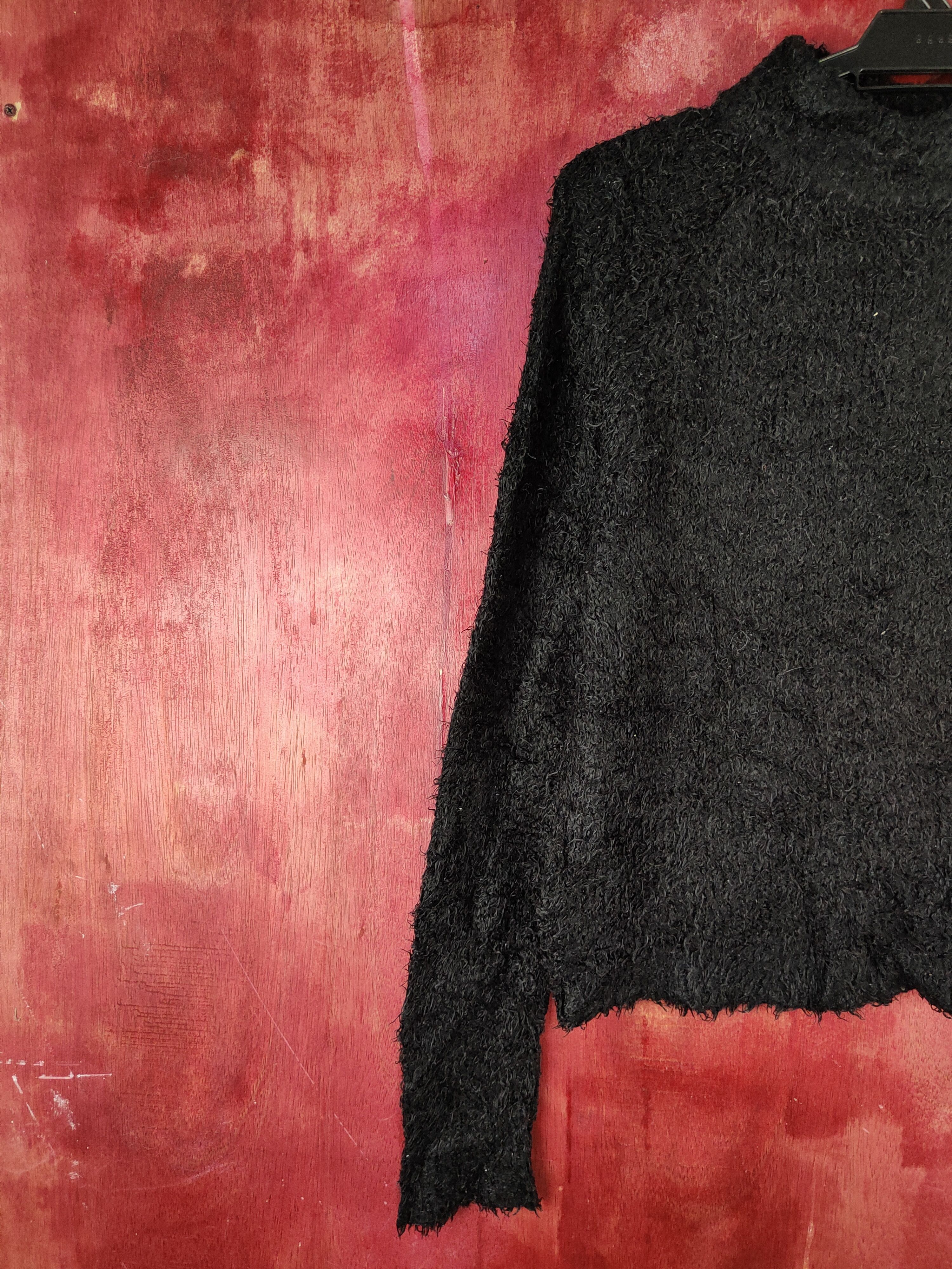 GU × Japanese Brand GU Black Shag Shaggy Fur Mohair Knitwear #S2087 Size M / US 6-8 / IT 42-44 - 3 Thumbnail