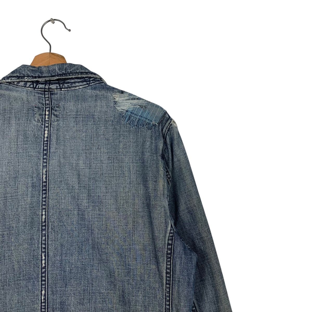 Lucky Brand LUCKY BRAND Trashed Distress Casual Denim Jacket #1665-C74 Size US M / EU 48-50 / 2 - 10 Thumbnail