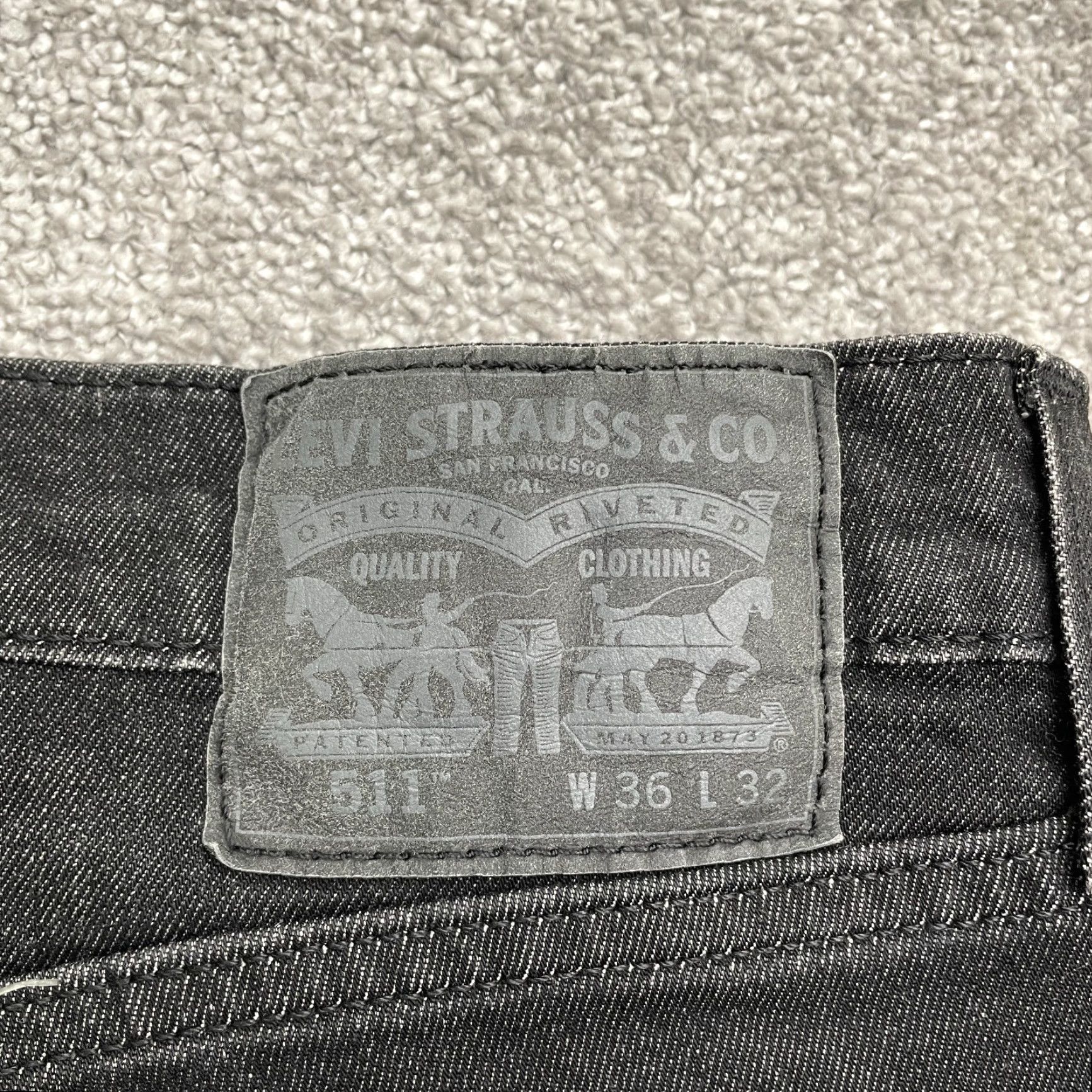 Levi's VINTAGE? No — Levi's 511 Denim Jeans Men 36x32 Black Straight Leg Denim Cotton Casual 511 City USA Classic Mens Size US 36 / EU 52 - 5 Thumbnail