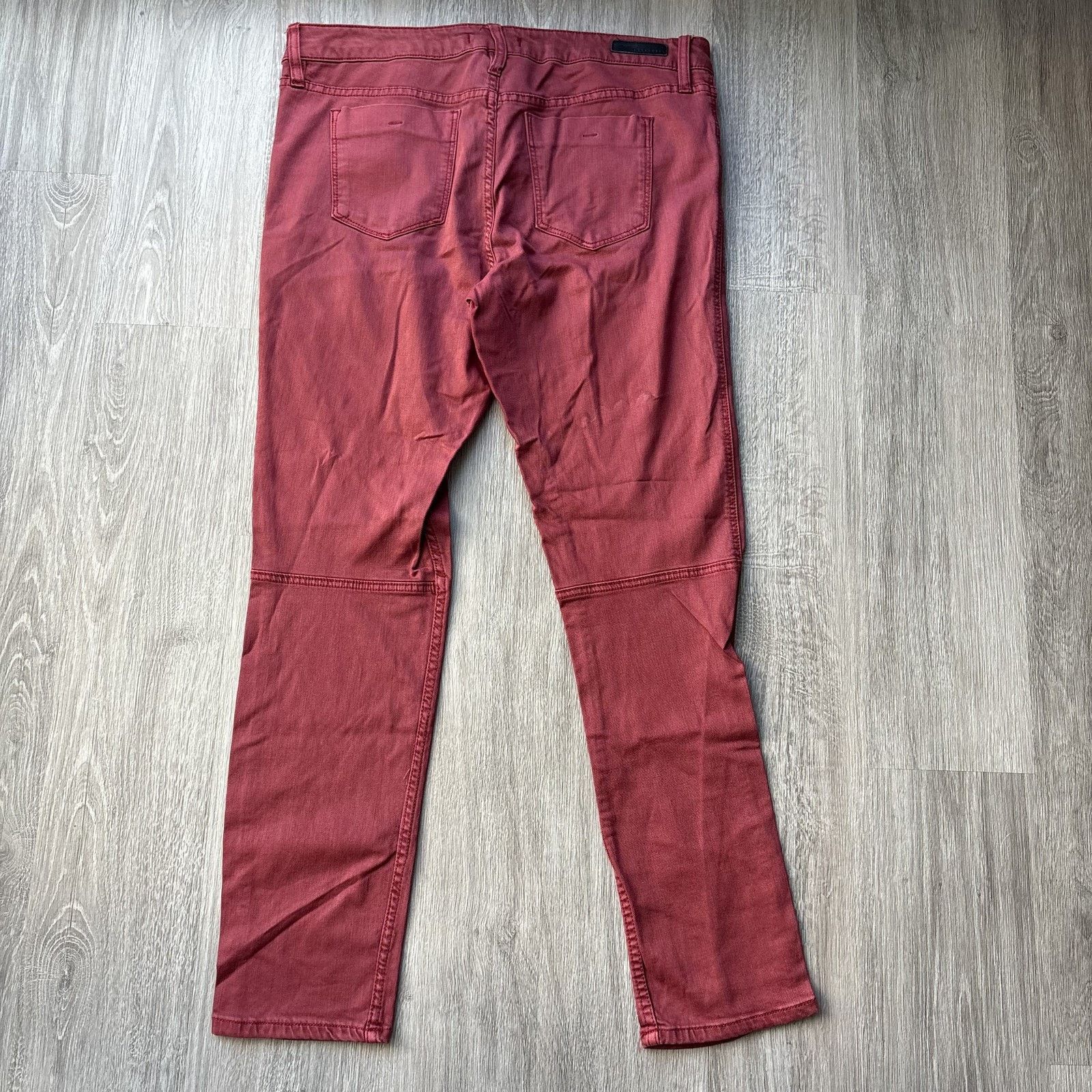Sanctuary Sanctuary Denim Women's 32 Red Moto Zipper Skinny Jeans Size 32" / US 10 / IT 46 - 5 Thumbnail