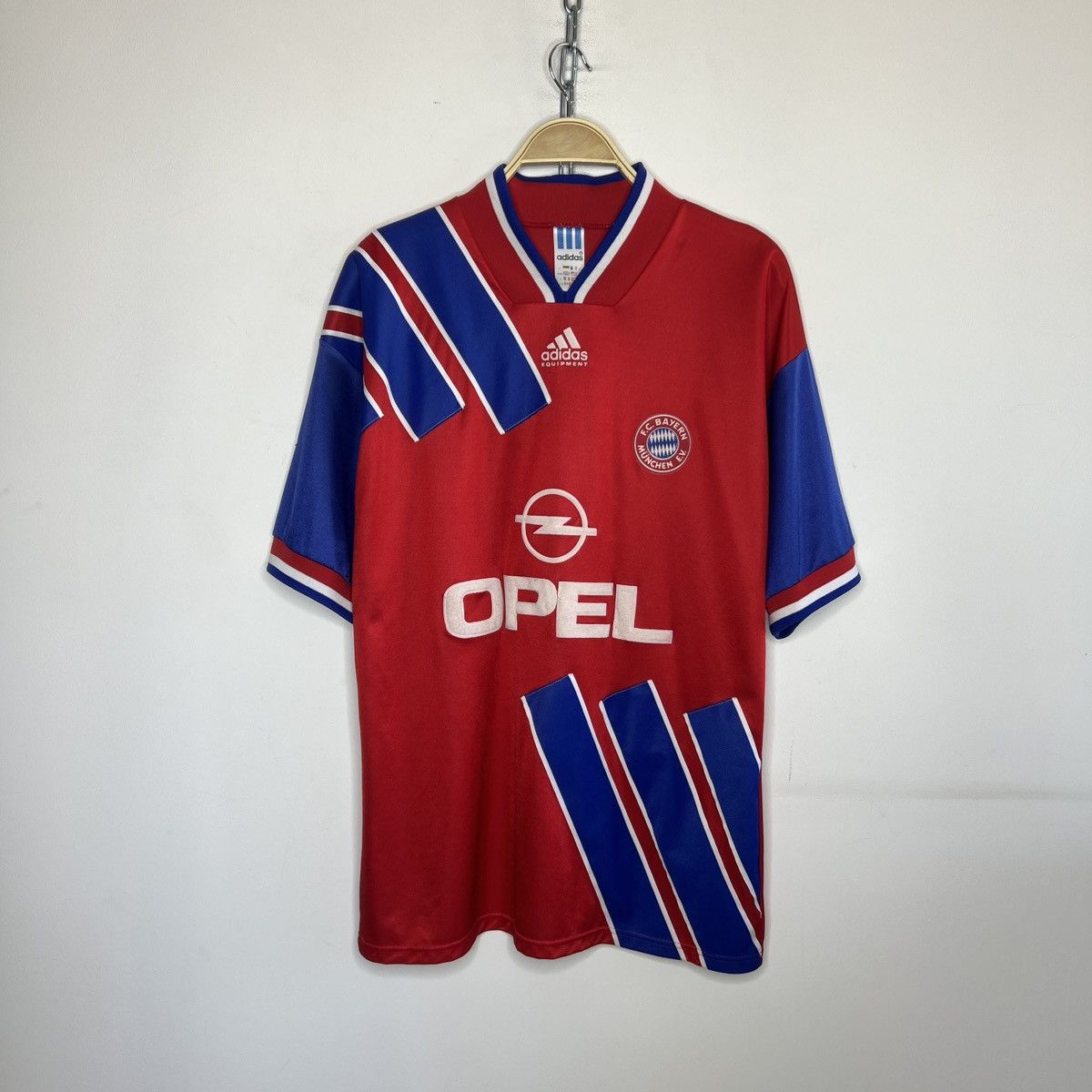 Adidas × Vintage vintage 90s adidas eqt soccer jersey bayern Opel 1993 home Size US L / EU 52-54 / 3 - 1 Thumbnail