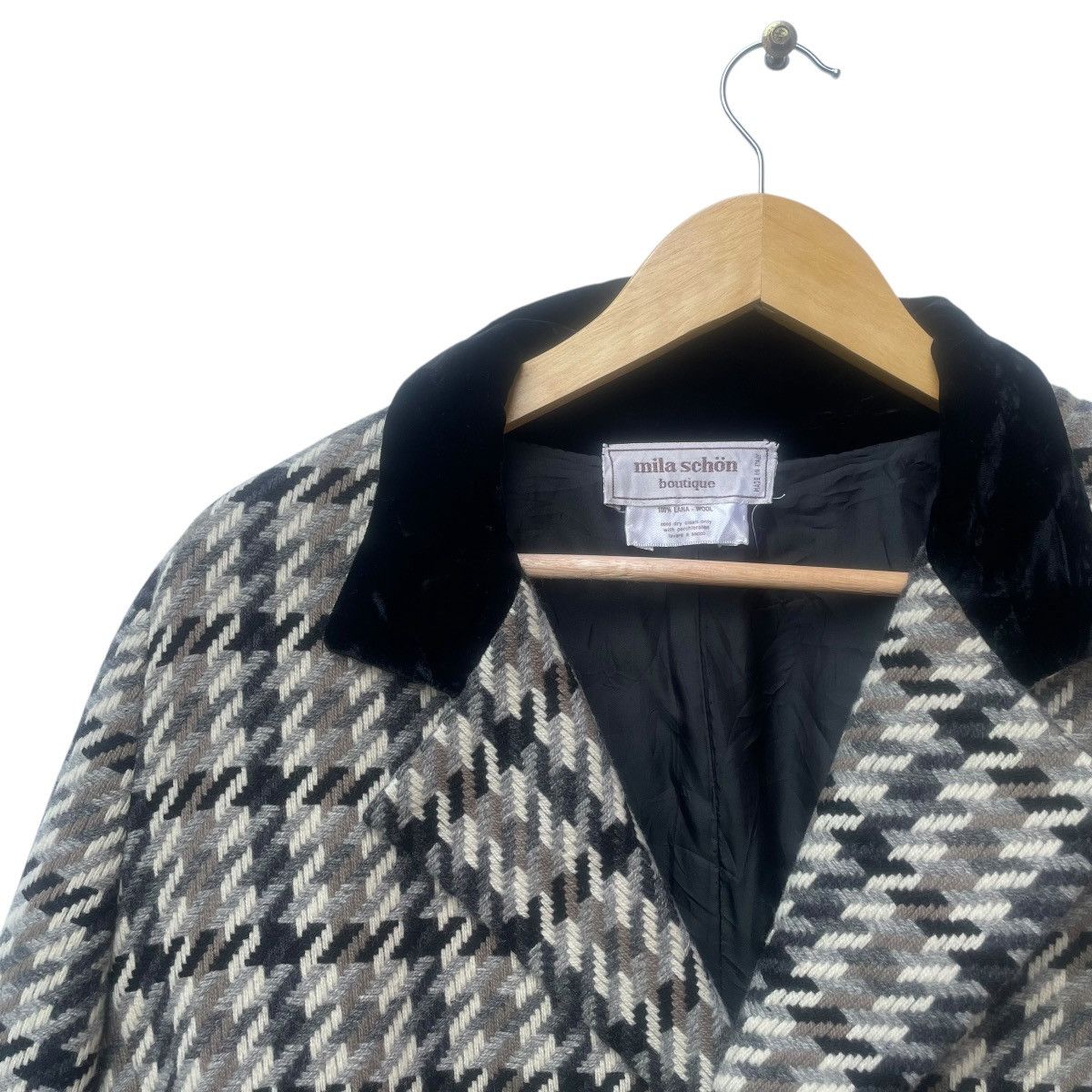 Mila Schon 💥Vintage Mila schon boutique Herringbone Jacket Size M / US 6-8 / IT 42-44 - 3 Thumbnail