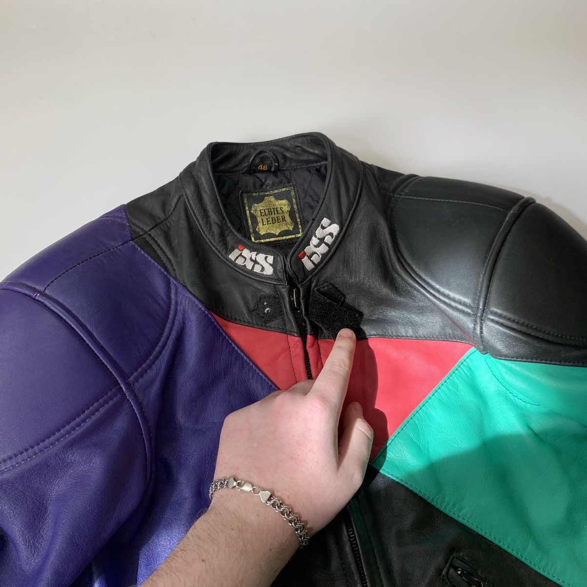 Vintage Vintage IXS Moto Racing Leather Jacket Size US S / EU 44-46 / 1 - 10 Thumbnail