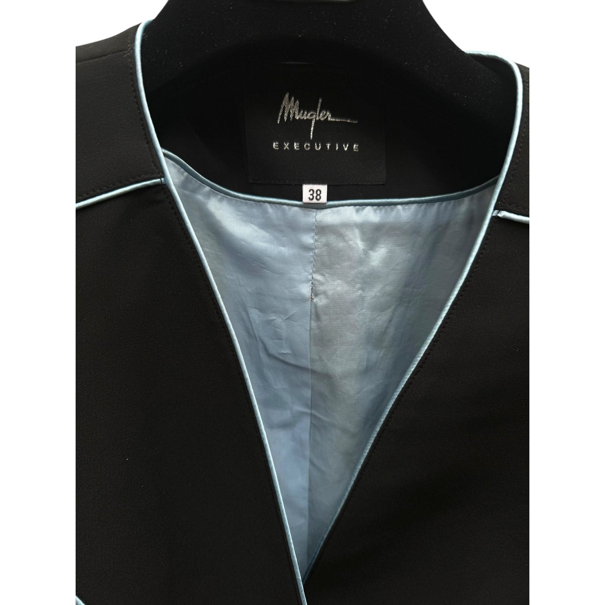 Thierry Mugler Vintage Black Blazer Jacket Size M / US 6-8 / IT 42-44 - 4 Thumbnail