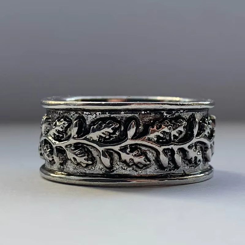 Handmade Vintage Carved Leaf Branches Ring Size ONE SIZE - 2 Thumbnail