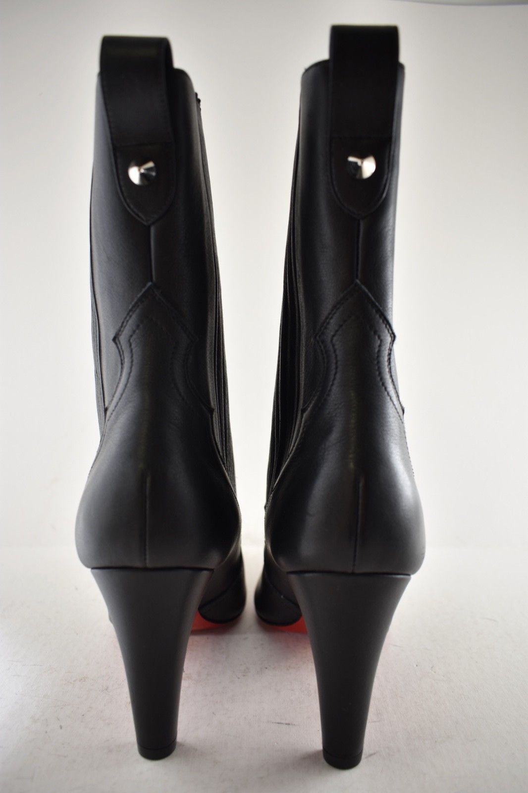 Christian Louboutin Santigag 85 Black Calf Leather Mid Calf Ankle Heel Boot 37 Size US 7 / IT 37 - 17 Thumbnail