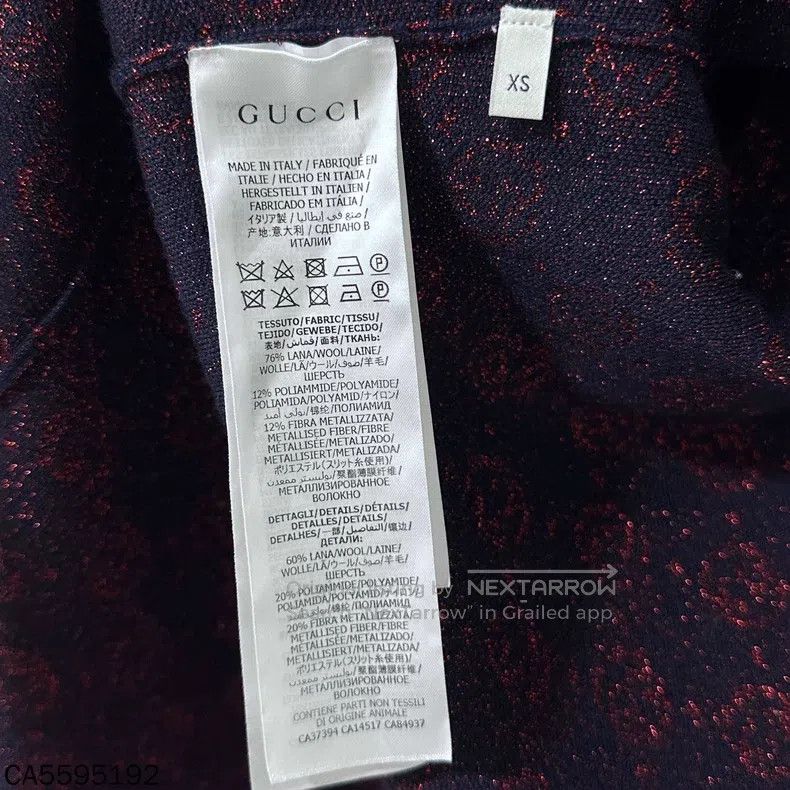 Gucci Gucci Dark blue cardigan with golden silk and old flowers Size XS / US 0-2 / IT 36-38 - 4 Thumbnail
