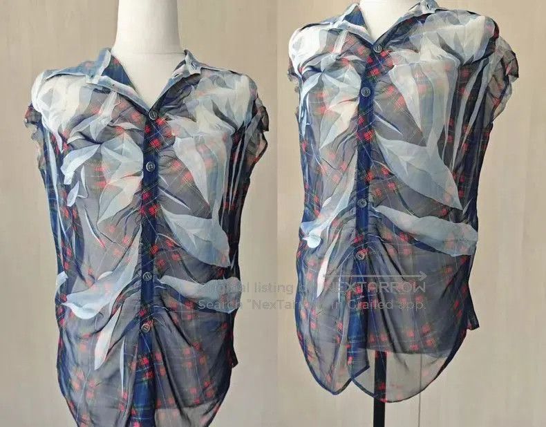 Yohji Yamamoto Yohji Yamamoto Y's Plaid Sheer Short-Sleeve Shirt Size US M / EU 48-50 / 2 - 3 Thumbnail