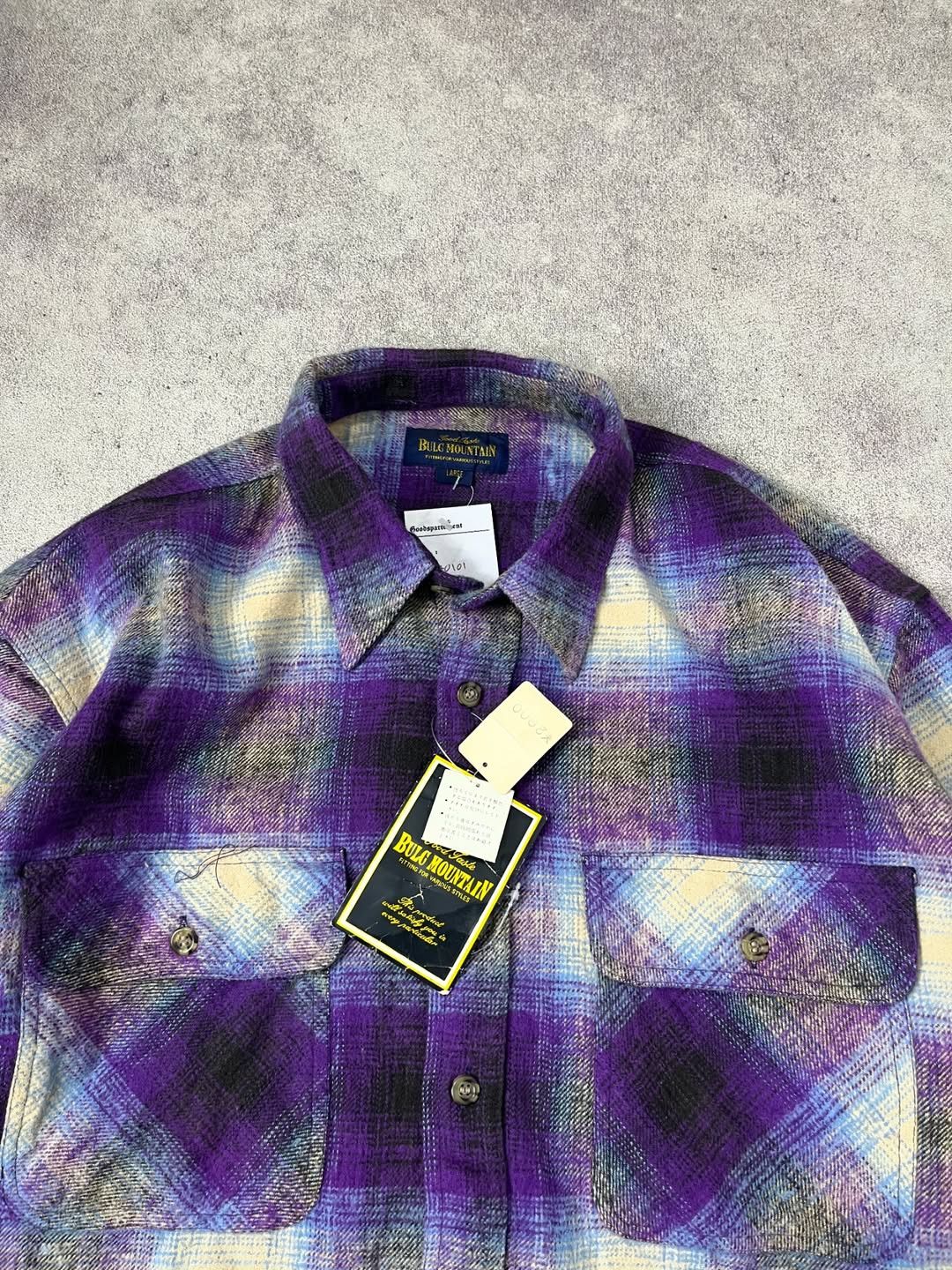 Flannel BLUE MOUNTAIN double pocket flannel pattern shirt Size US L / EU 52-54 / 3 - 2 Thumbnail